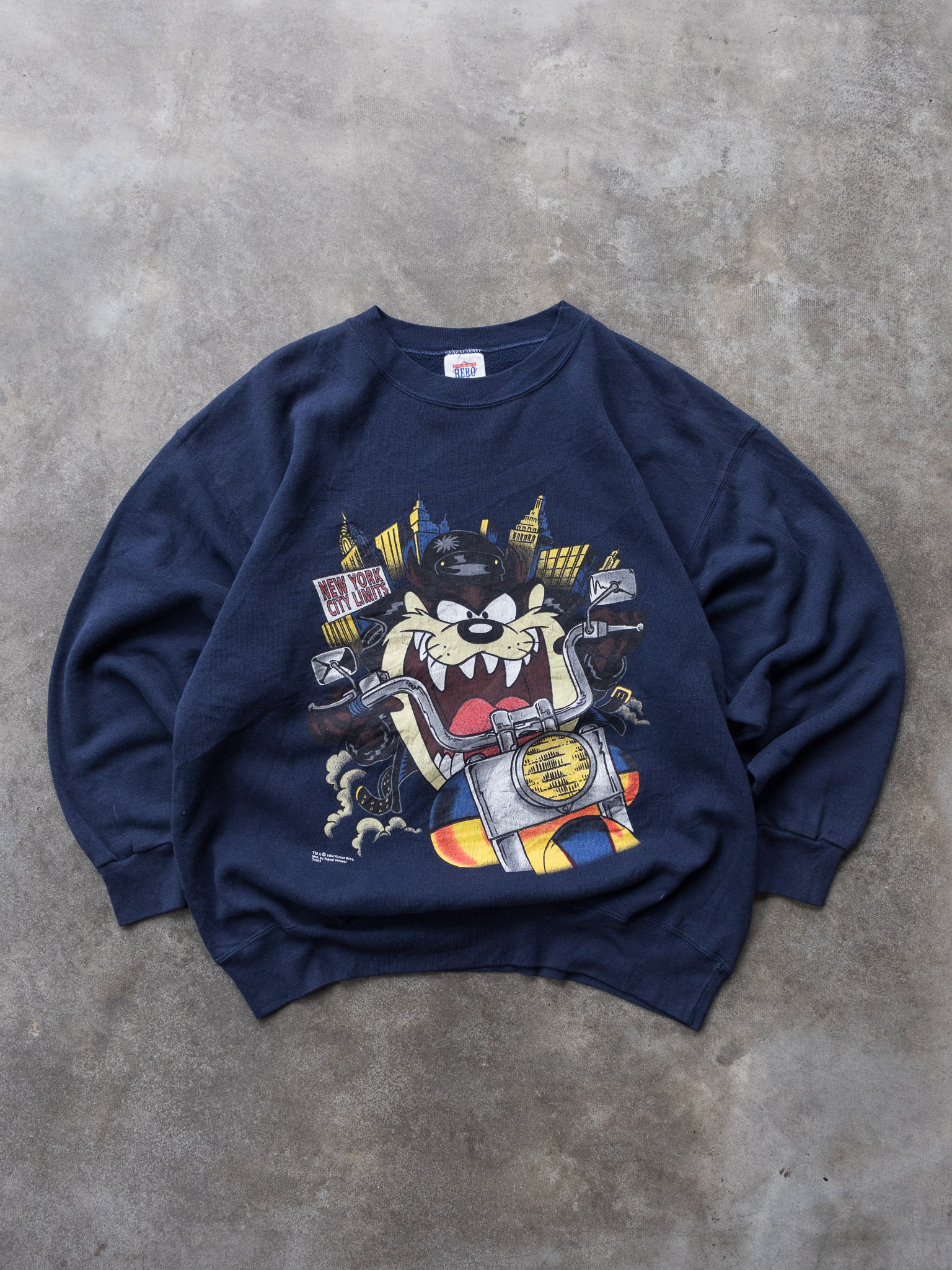 Vintage 1994 Taz New York City To Hollywood Sweatshirt (XL)