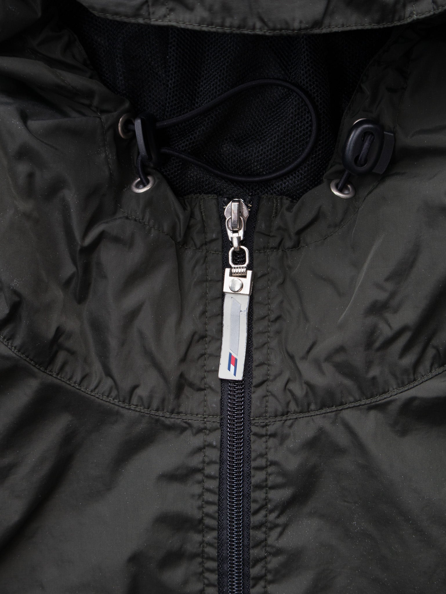 Vintage Military Green Tommy Hilfiger Hooded Jacket (XL)