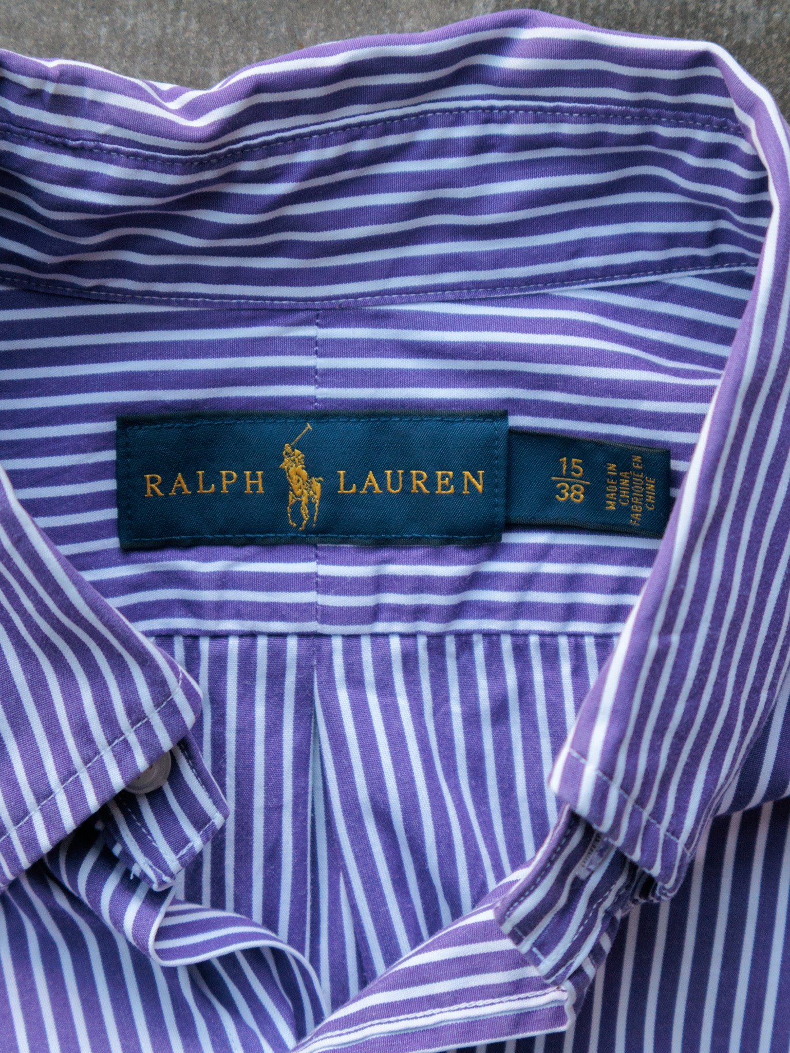 Vintage 00s Purple Striped Ralph Lauren Shirt (M)