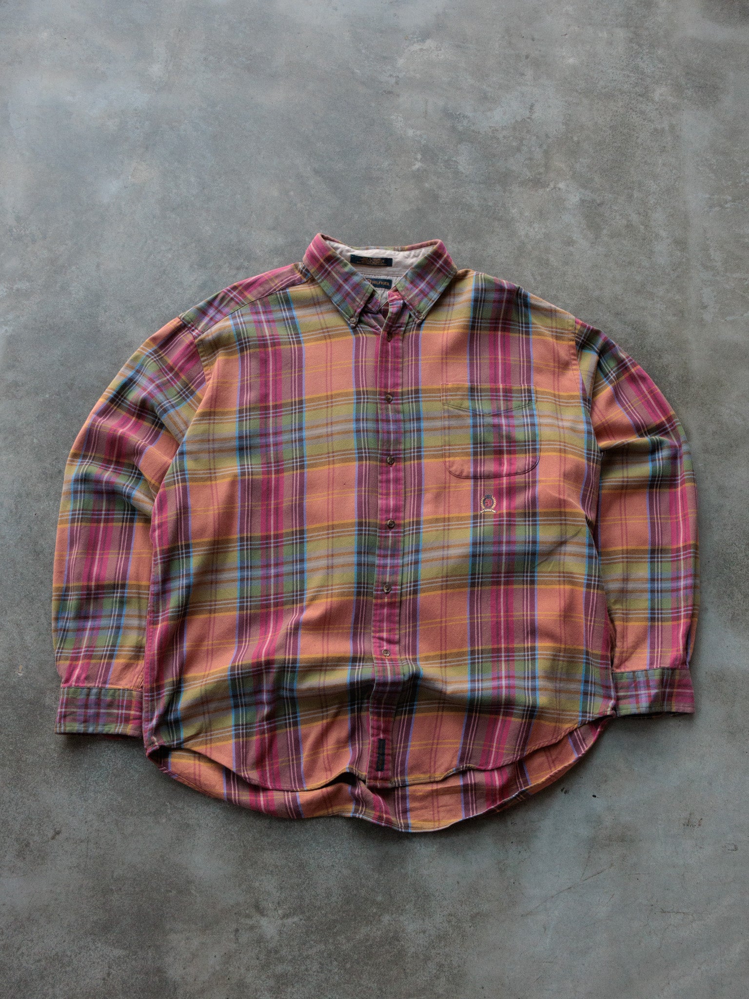 Vintage 00s Multicolor Plaid Tommy Hilfiger Shirt (XL)