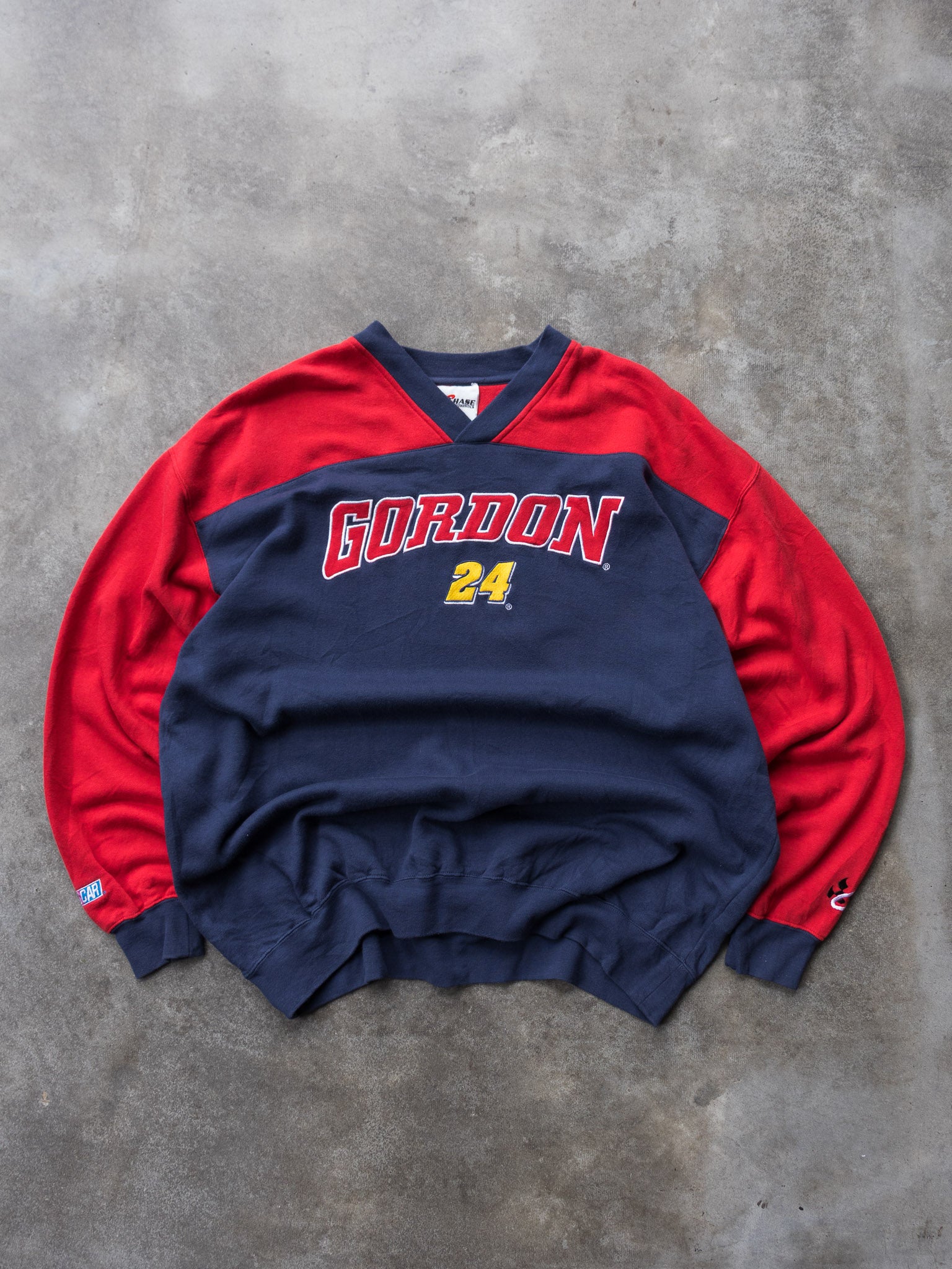 Vintage Navy & Red Jeff Gordon NASCAR Sweatshirt (XL)