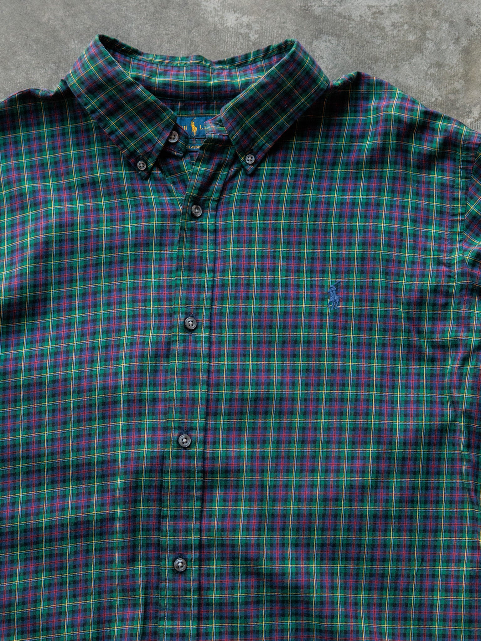 Green Plaid Ralph Lauren Shirt (XL)