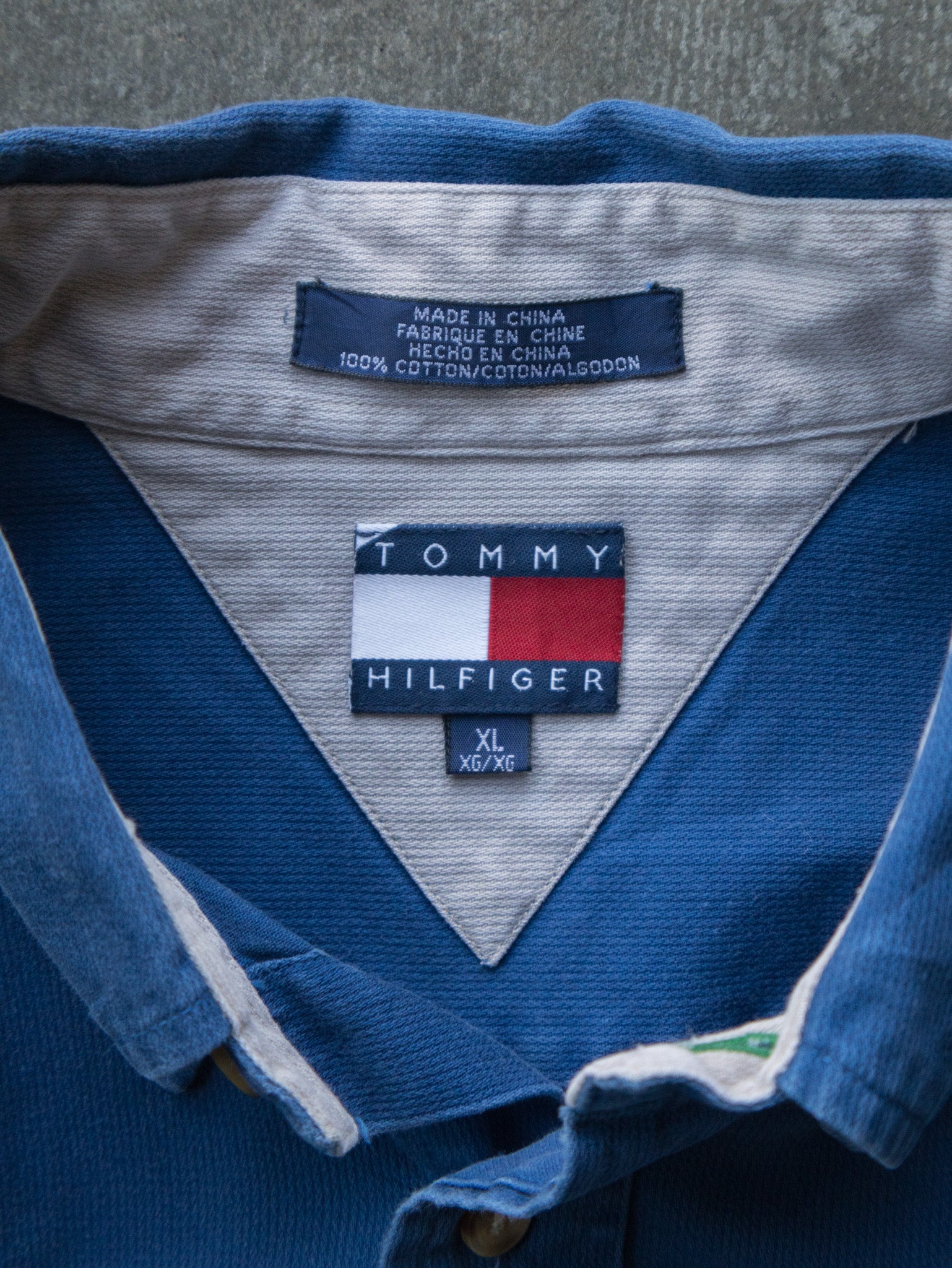 Vintage Blue Tommy Hilfiger Shirt (XL)