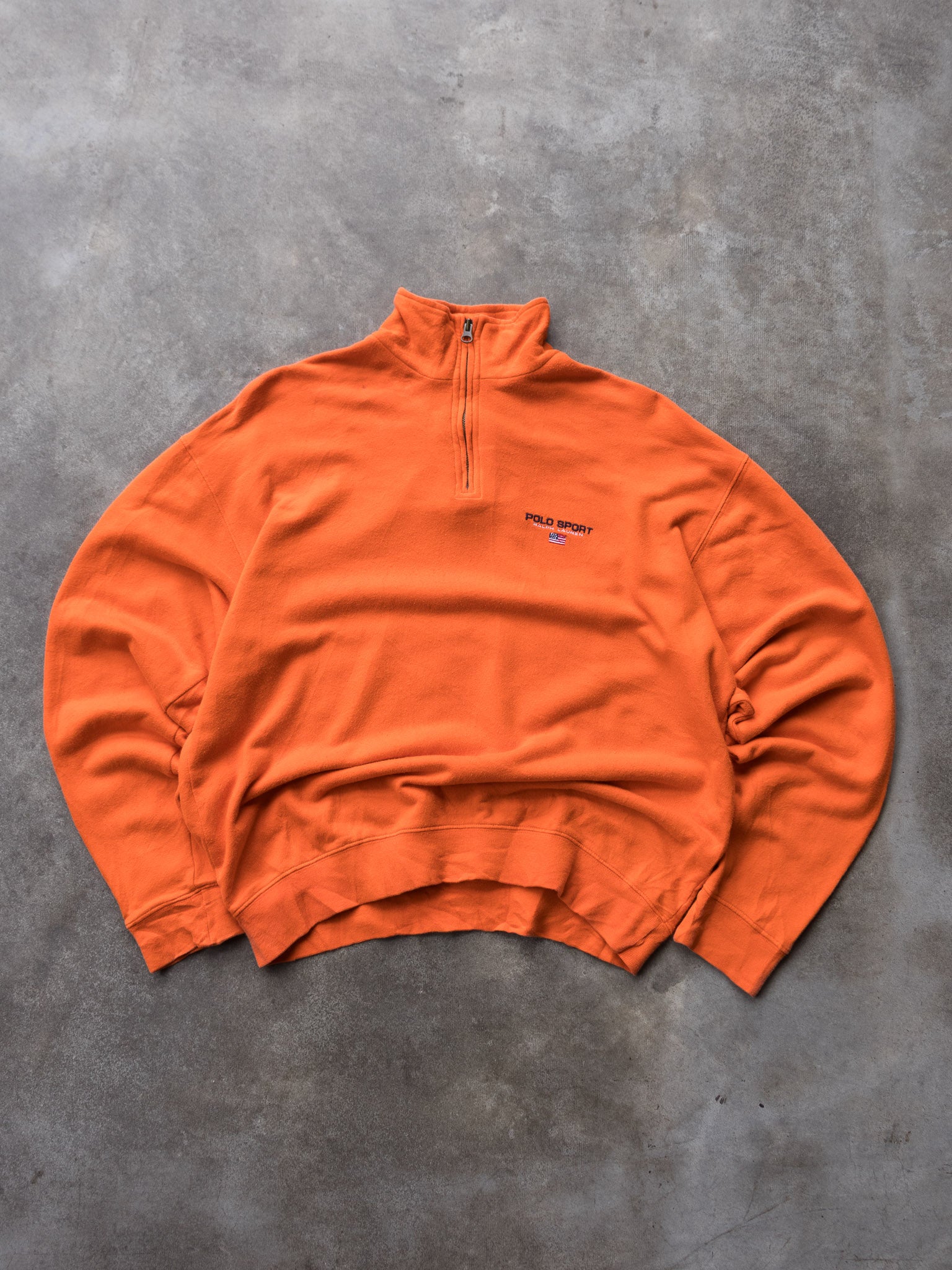 Vintage 90s Polo Sport Ralph Lauren Quarter Zip Sweatshirt (L)