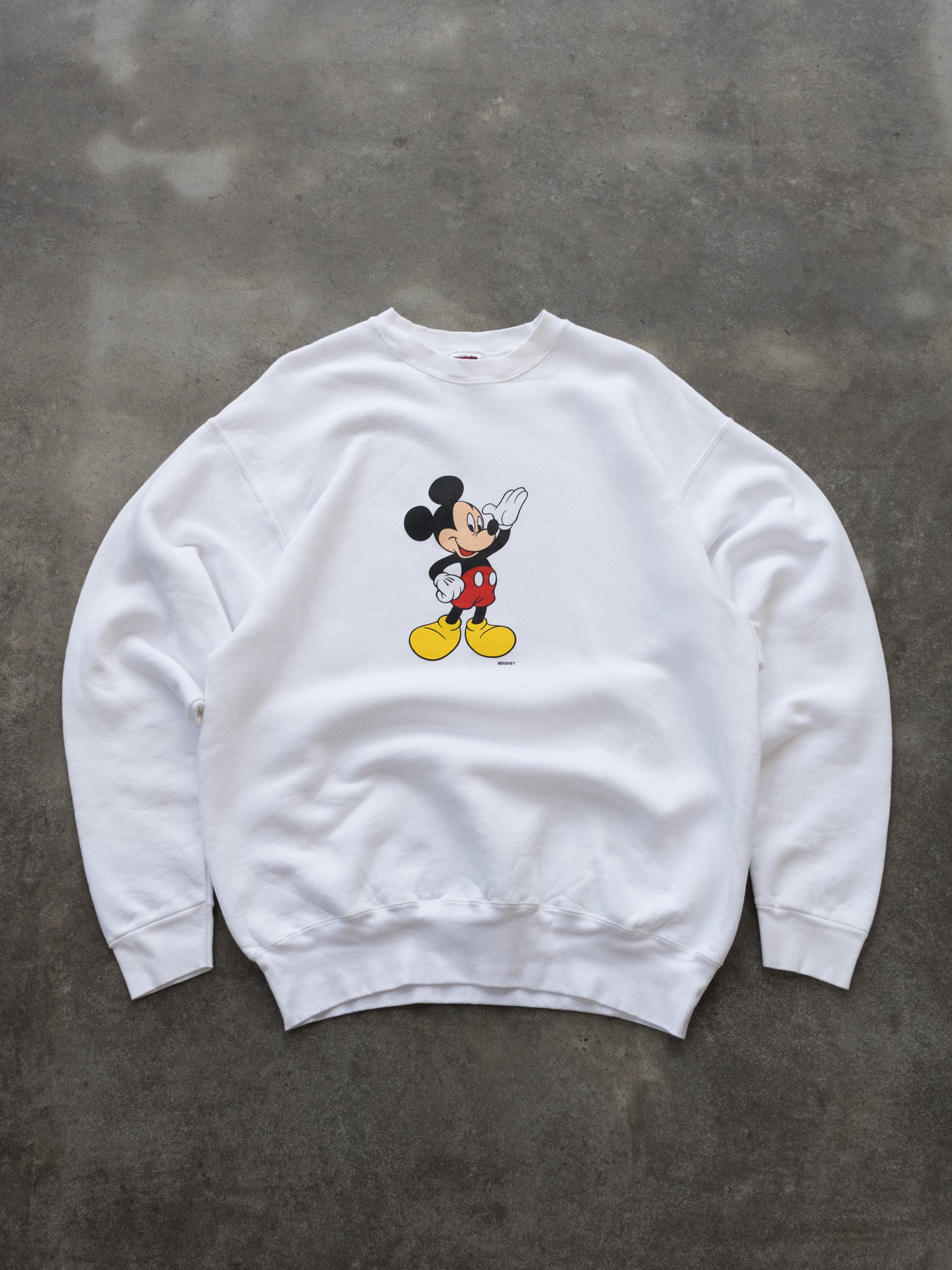 Vintage White Disney Mickey Sweatshirt (XL)
