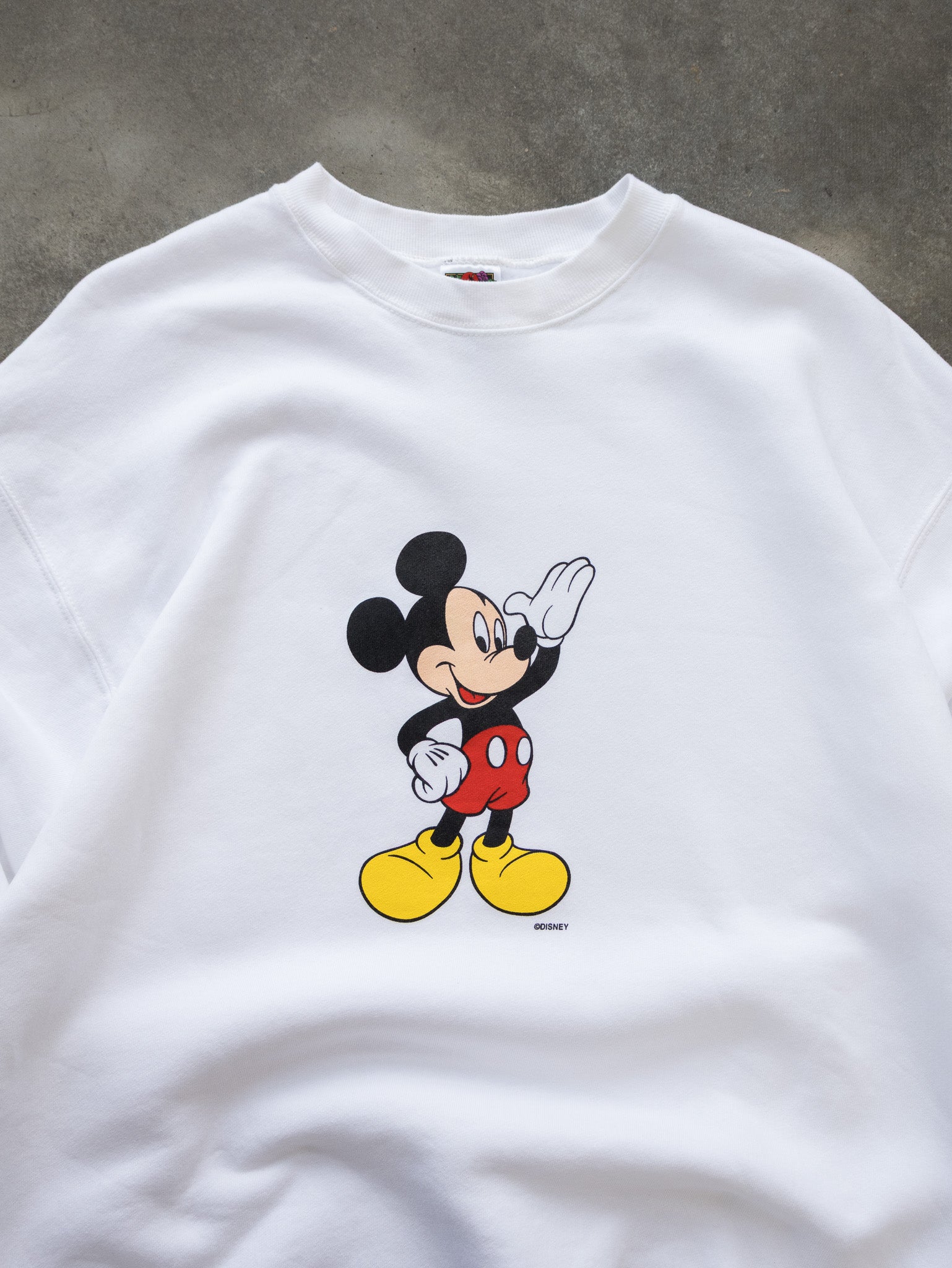Vintage White Disney Mickey Sweatshirt (XL)