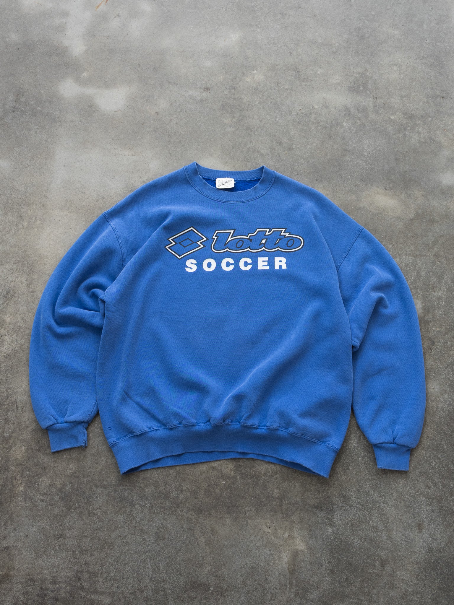 Vintage Blue Lotto Soccer Sweatshirt (XL)