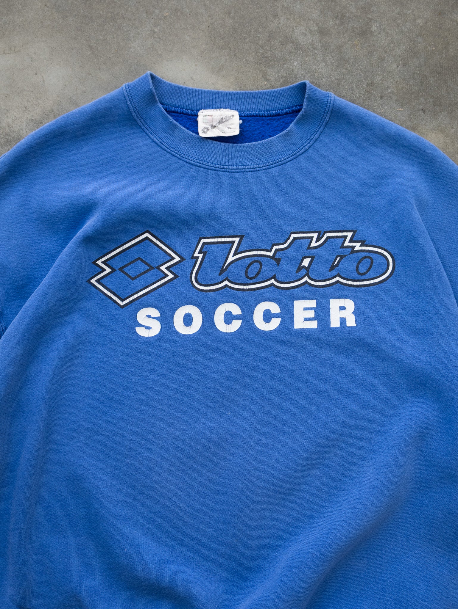 Vintage Blue Lotto Soccer Sweatshirt (XL)