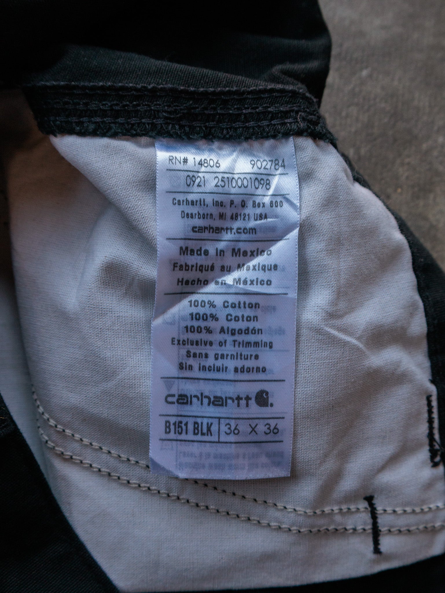 Vintage Black Carhartt Carpenter Pants (W36)