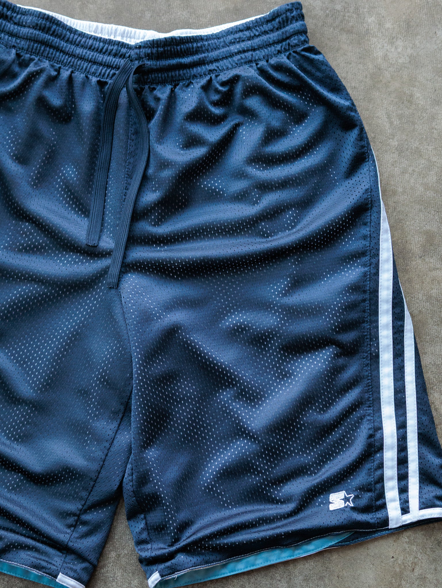 Vintage Navy Reversible Starter Mesh Shorts (-)