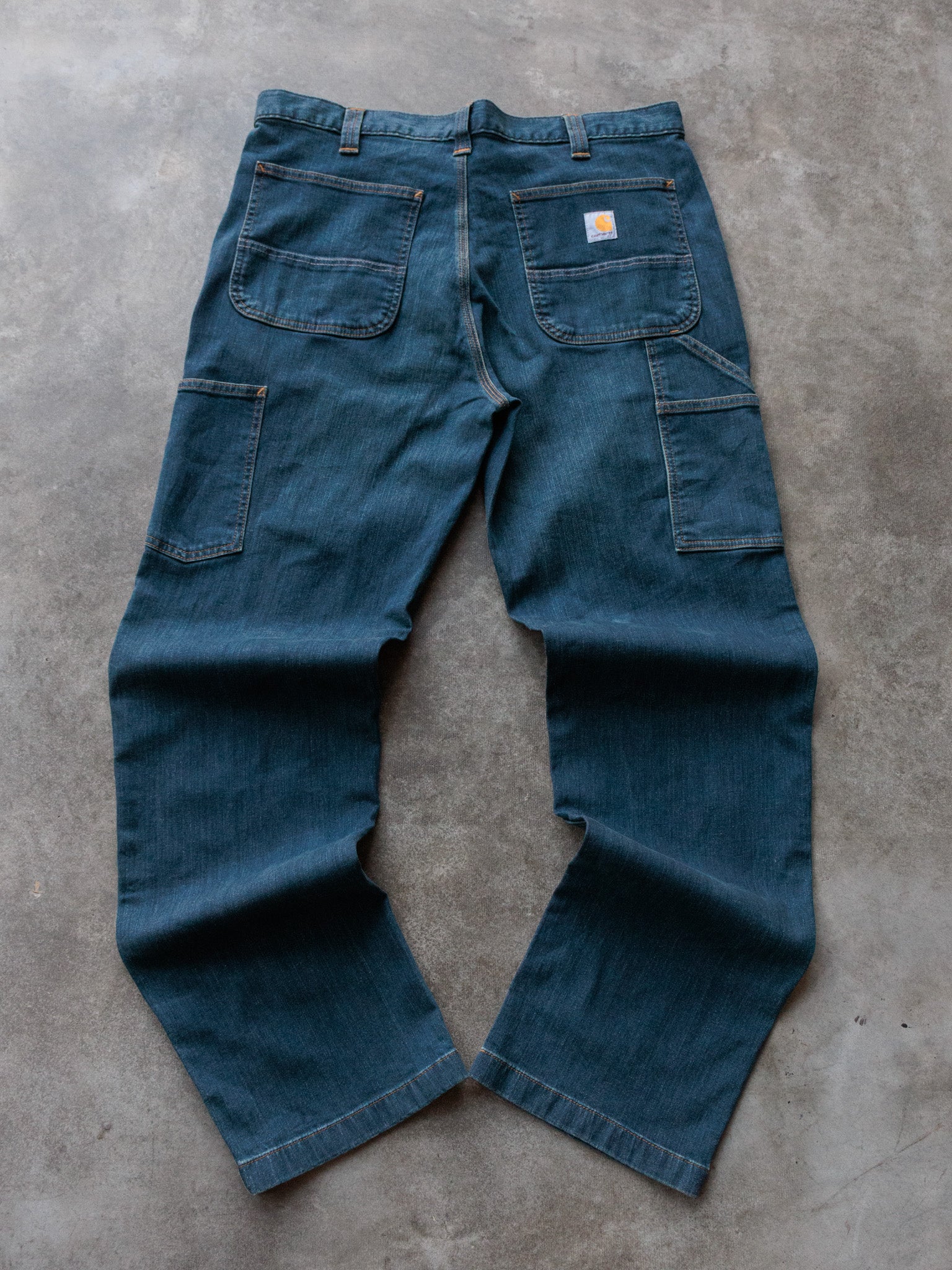 Vintage Blue Carhartt Denim Carpenter Pants (W36)