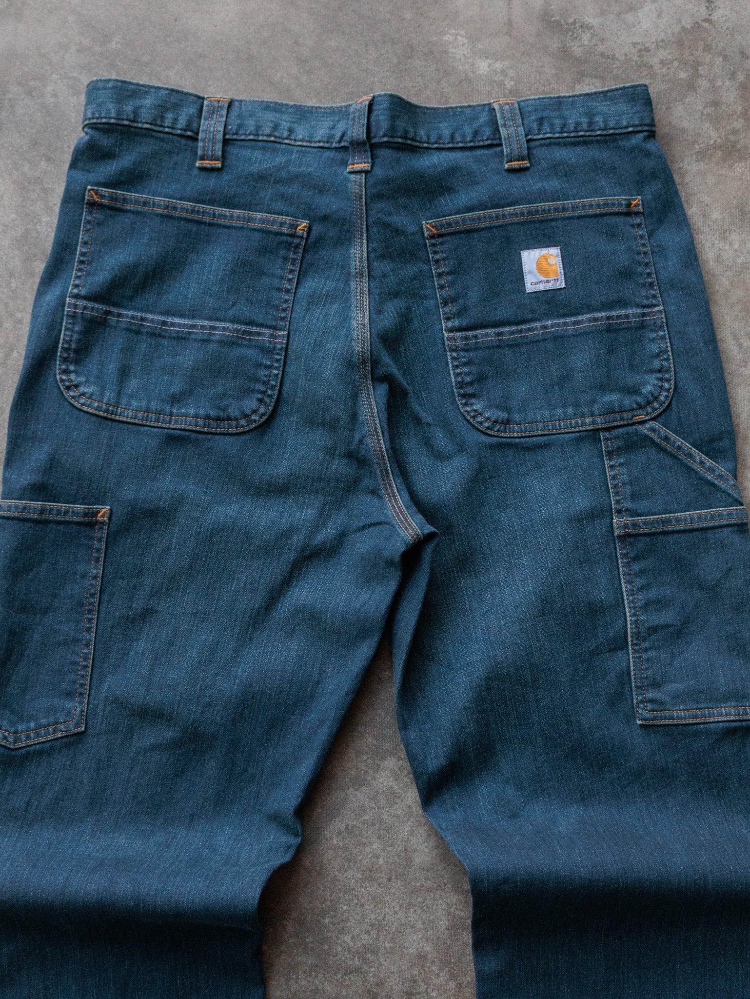 Vintage Blue Carhartt Denim Carpenter Pants (W36)