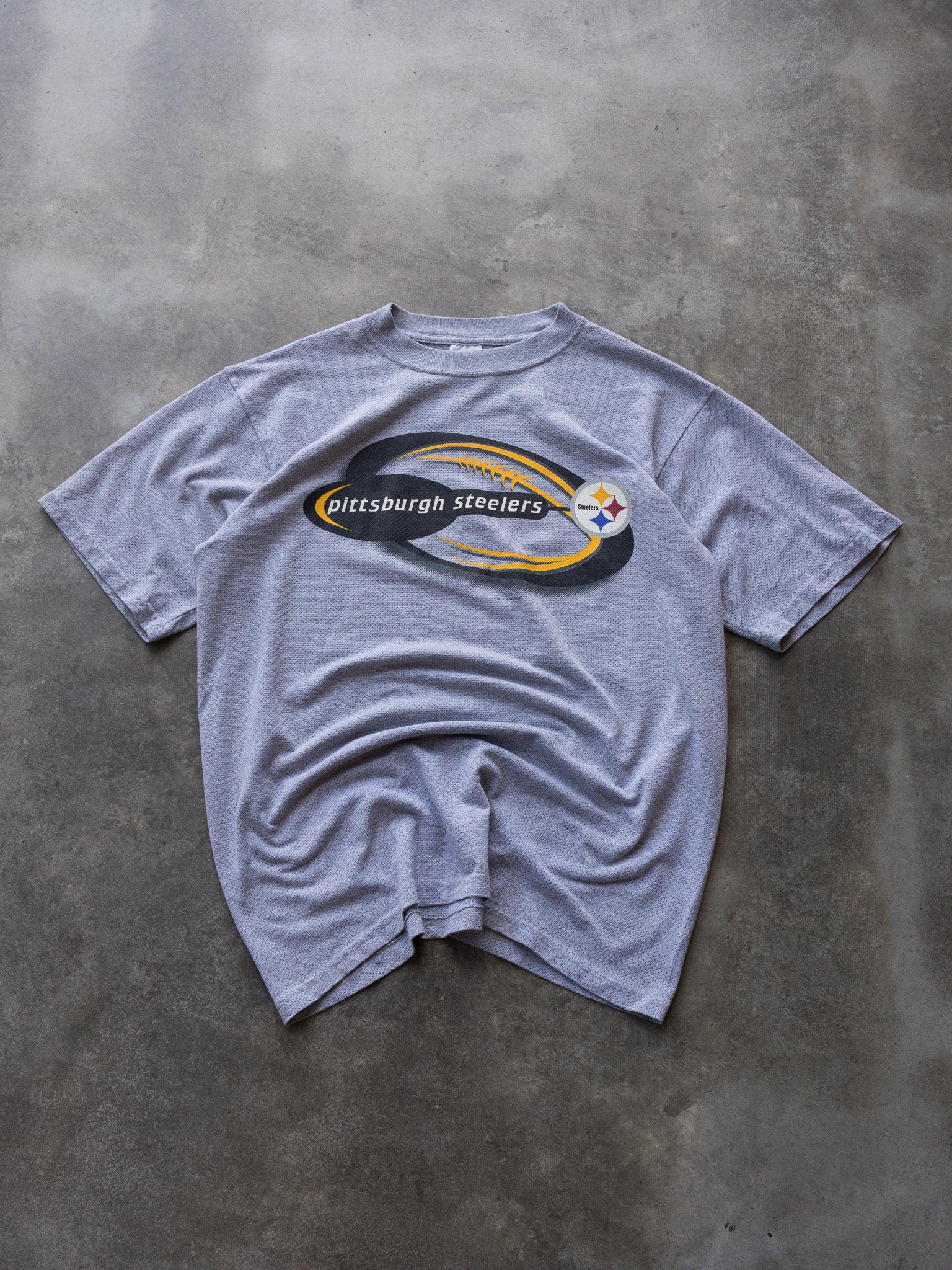 Vintage 2000 Grey Pittsburgh Steelers Mesh Tee (XL)