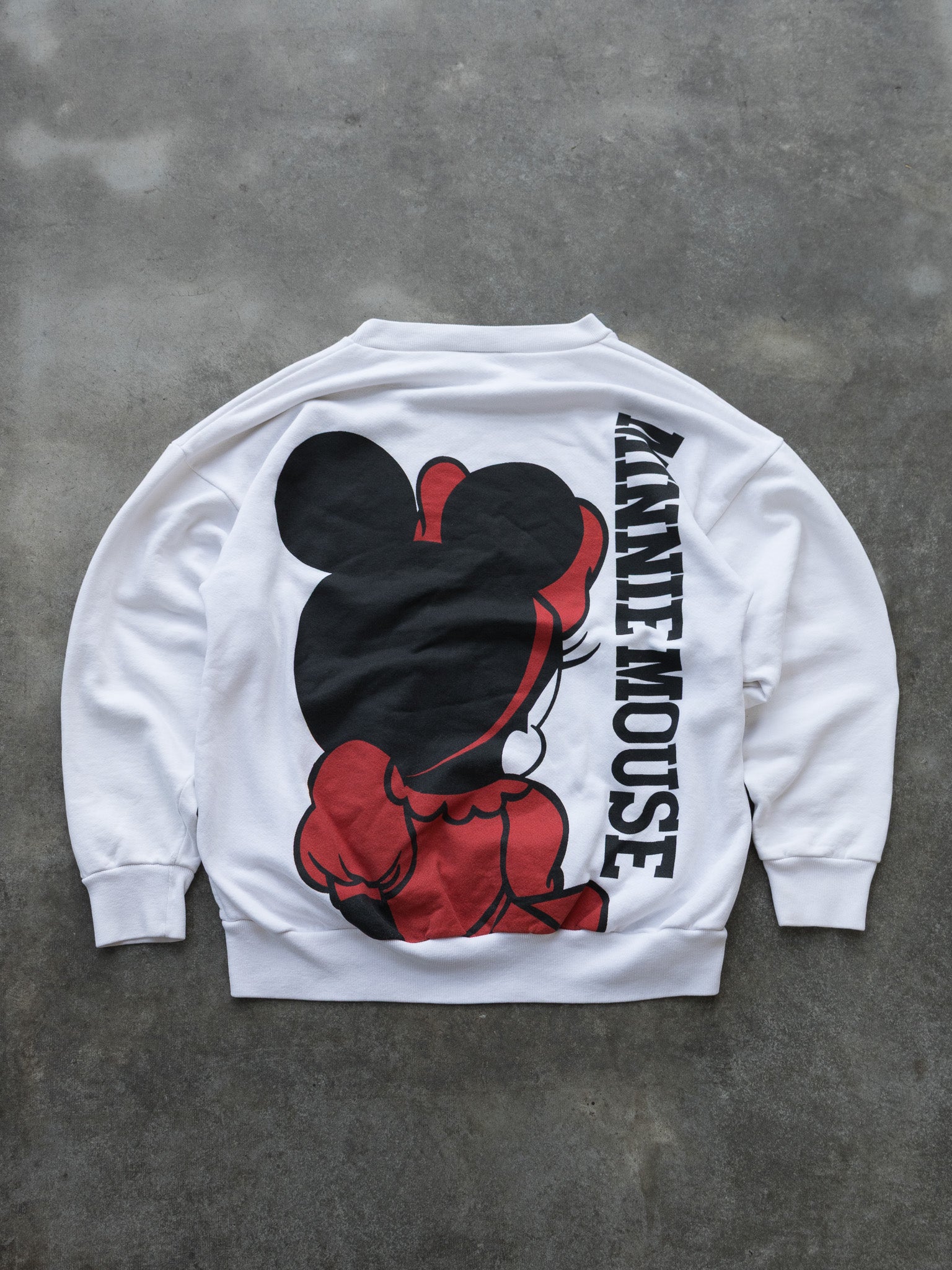 Vintage 90s White Minnie Mouse Sweatshirt (XL)