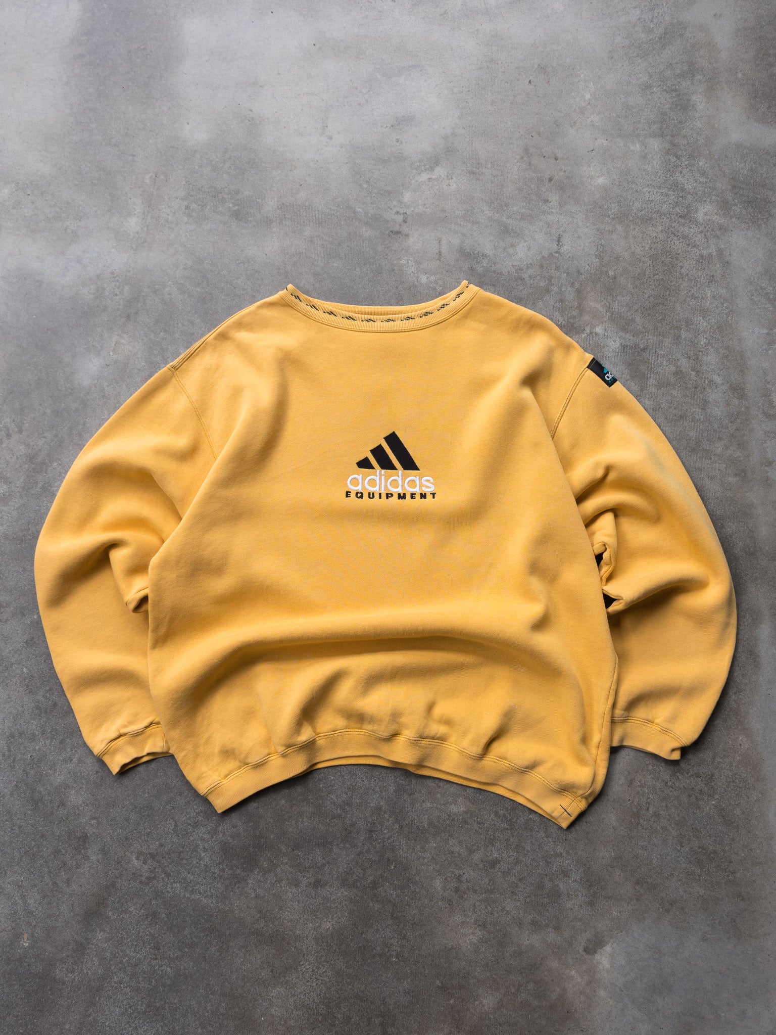 Vintage 90s Yellow Adidas Equipment Sweatshirt (L)