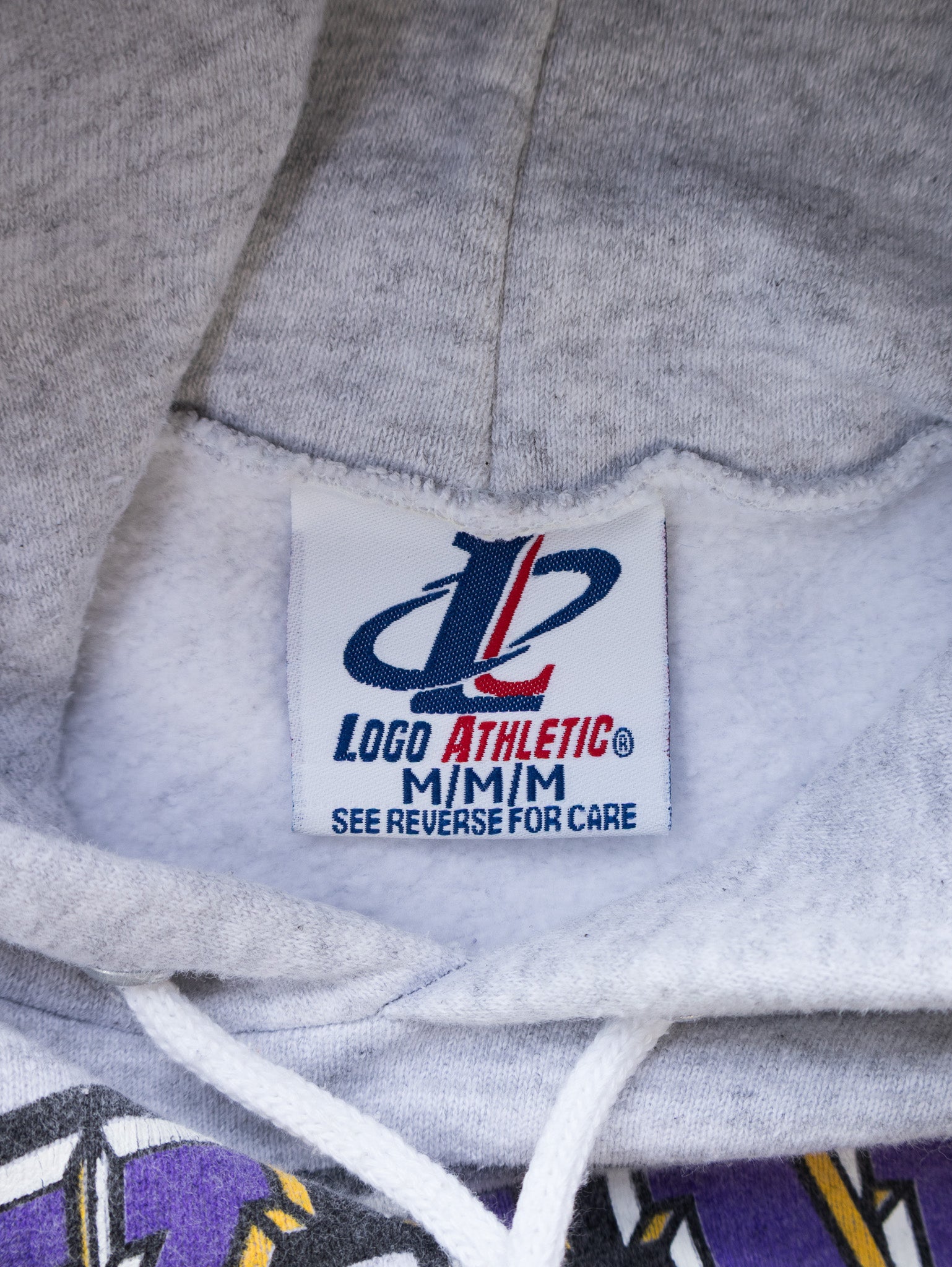 Vintage Grey Minnesota Vikings Hoodie (M)