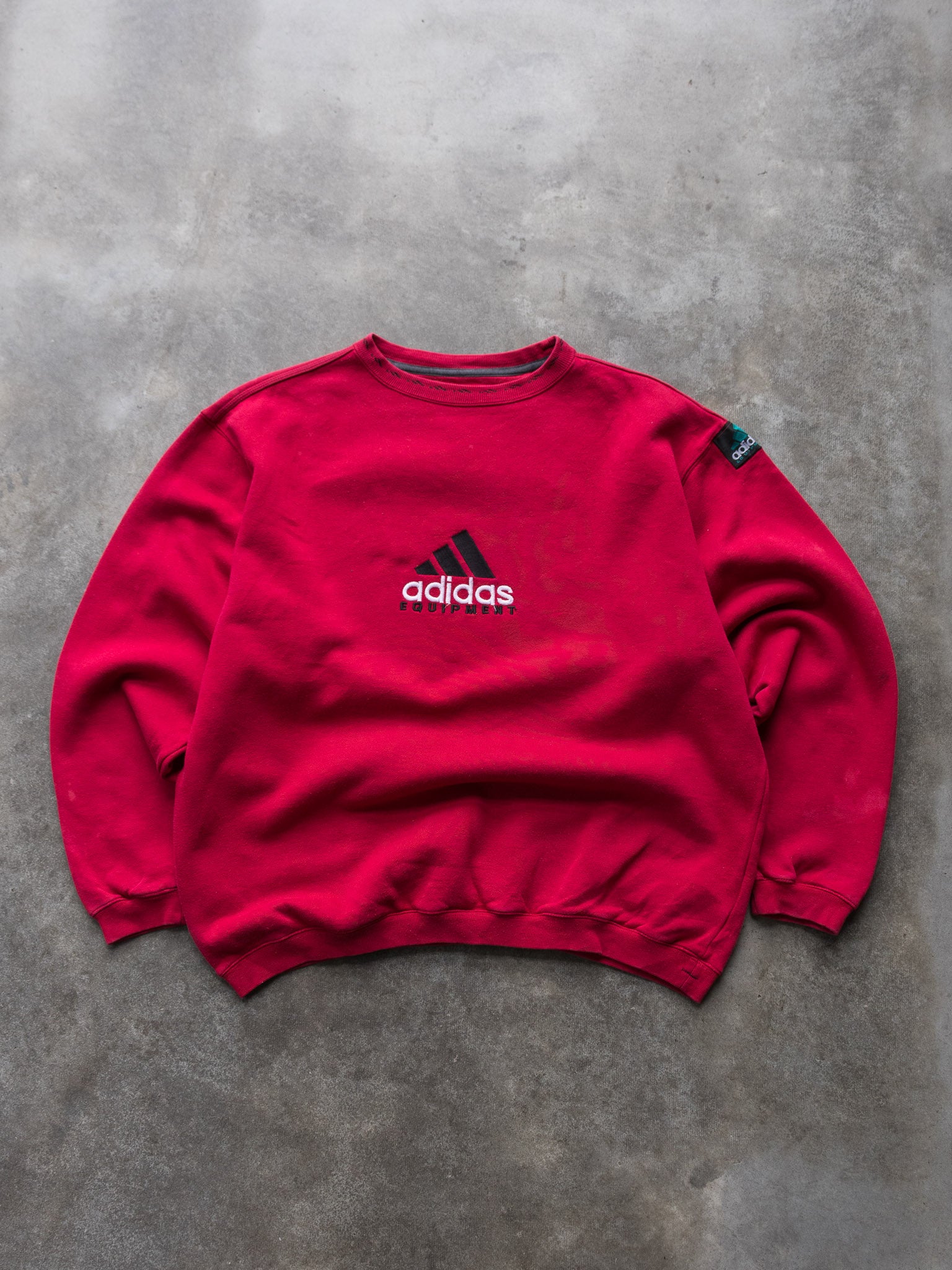 Vintage 90s Red Adidas Equipment Sweatshirt (L)