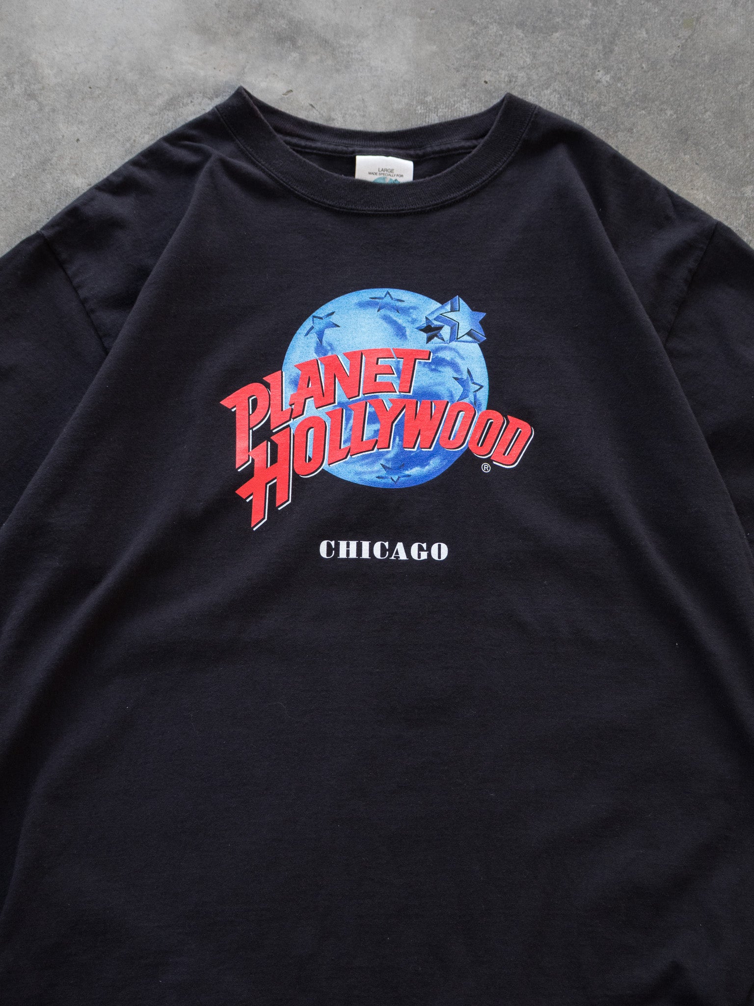 Vintage 1991 Black Planet Hollywood Chicago Tee (L)