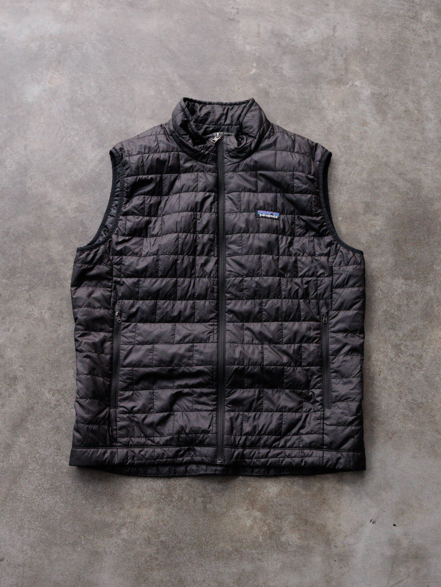 Vintage Black Patagonia Puffer Vest (L)