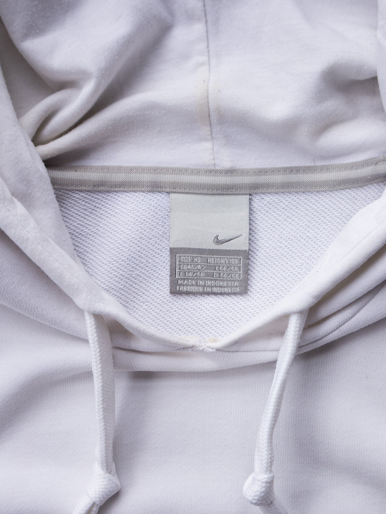 Vintage 00s White & Grey Nike Hoodie (XL)