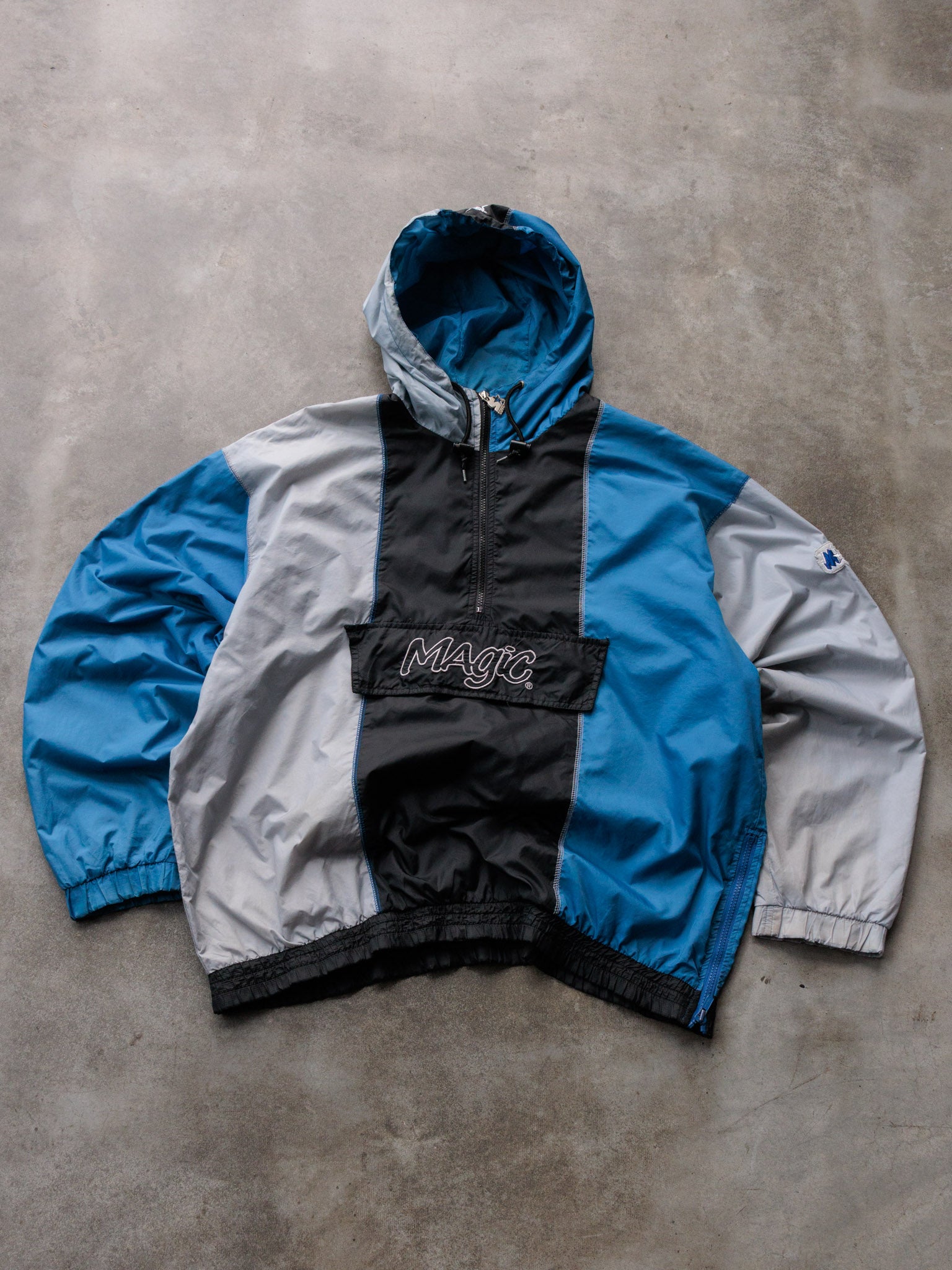 Vintage 90s Blue Starter Orlando Magic Colourblock Windbreaker (XL)