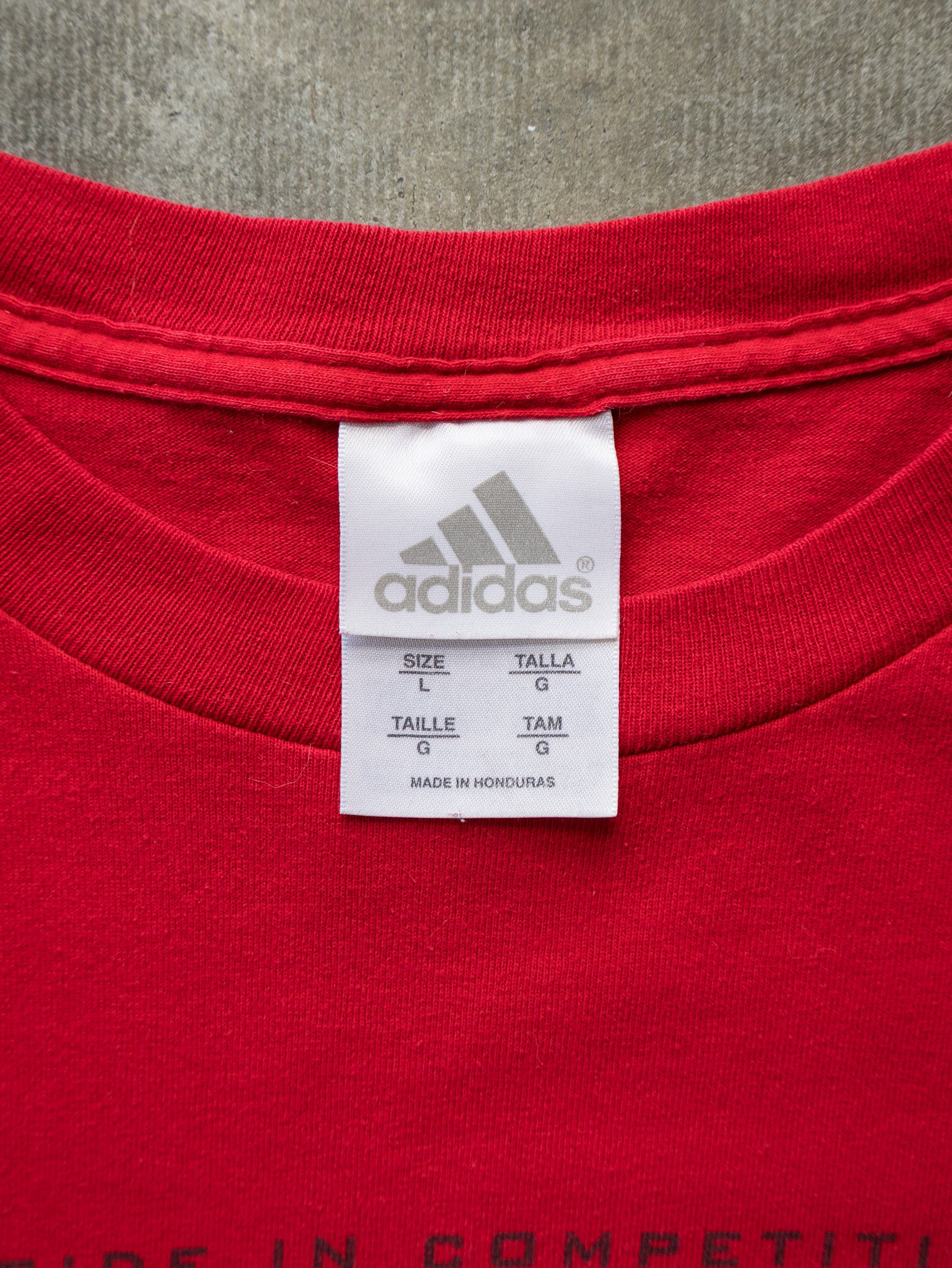 Vintage 90s Red Adidas Tee (L)