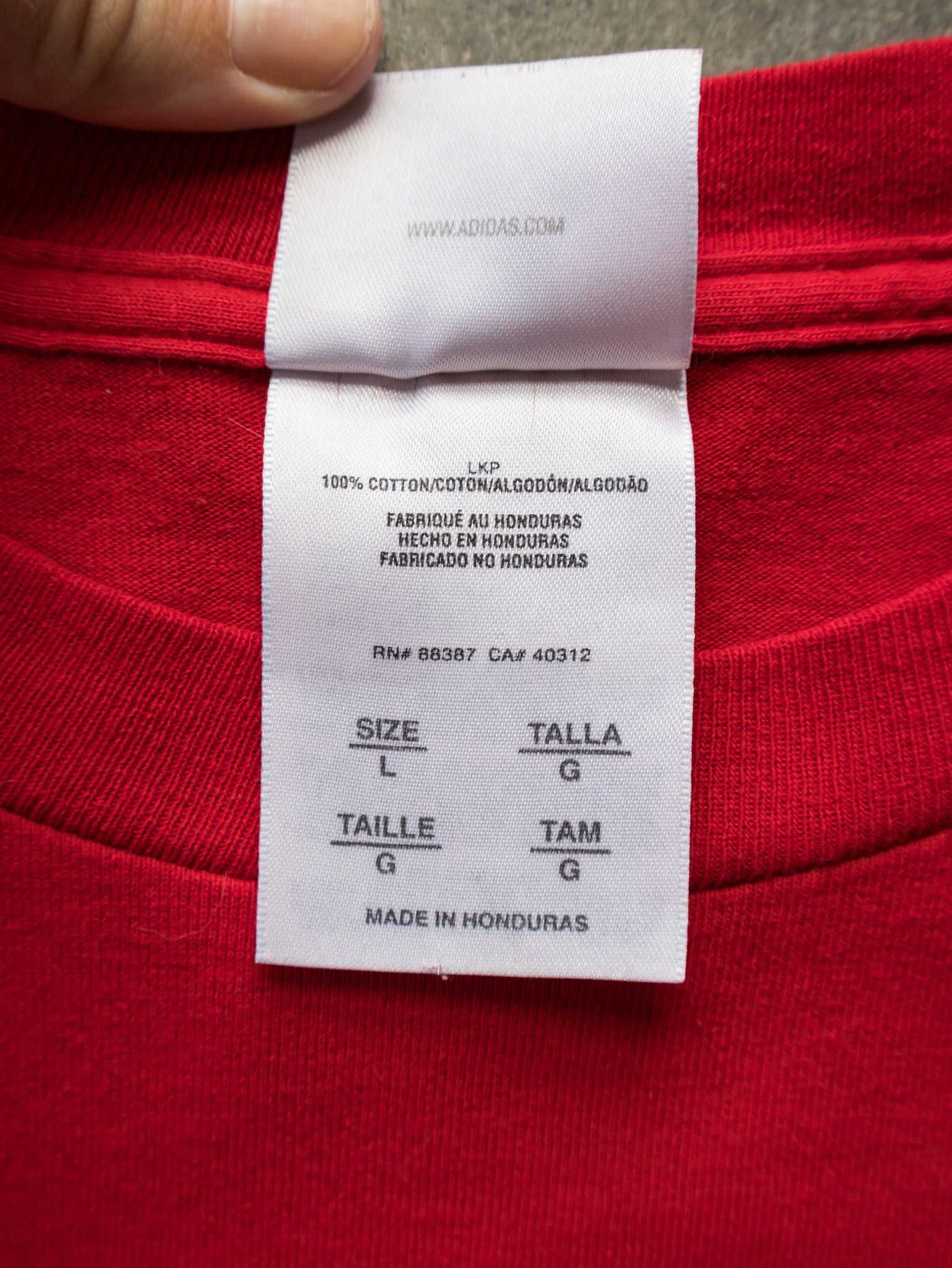 Vintage 90s Red Adidas Tee (L)