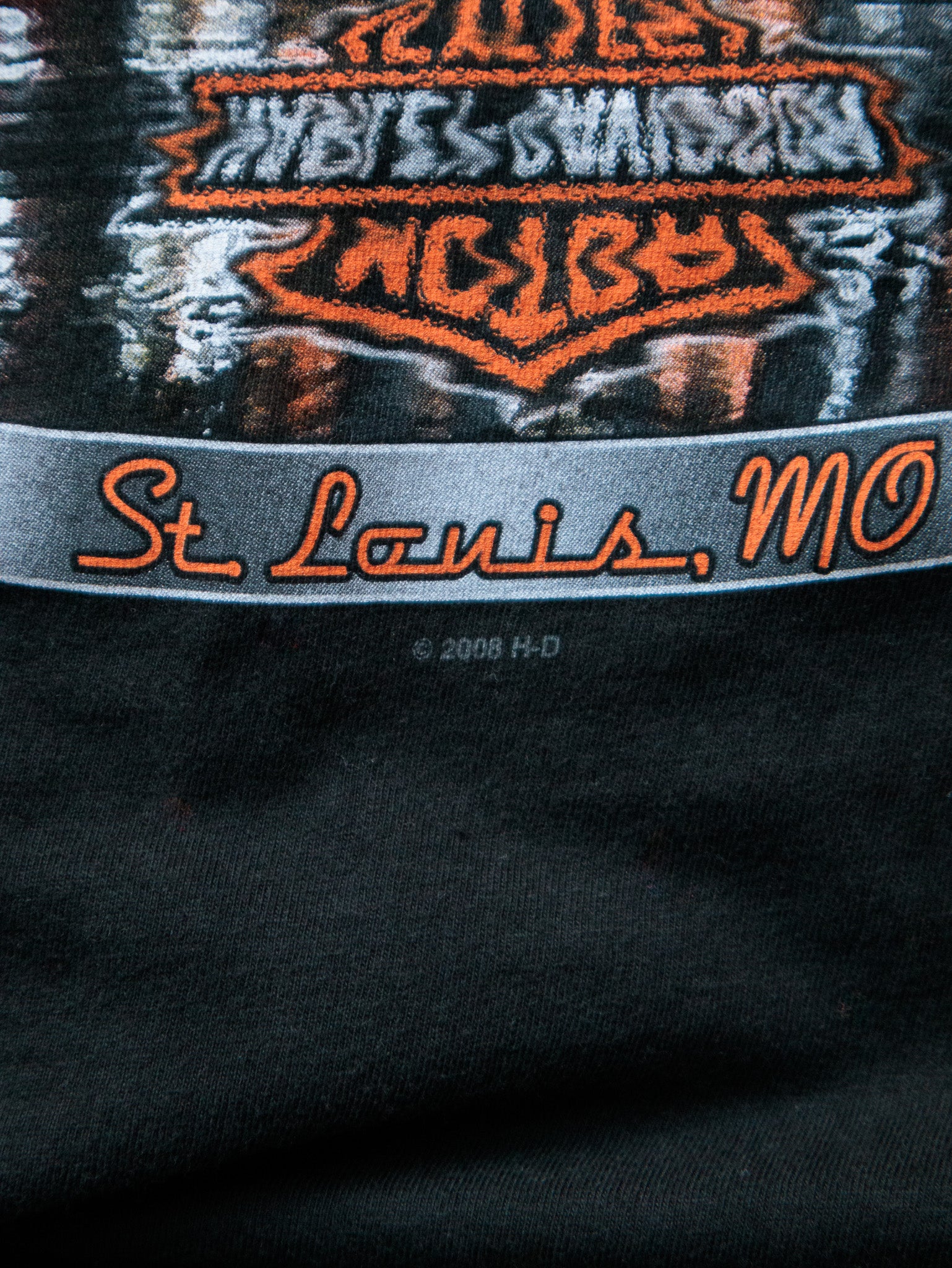 Vintage 2008 Black Harley-Davidson St. Louis Tee (-)