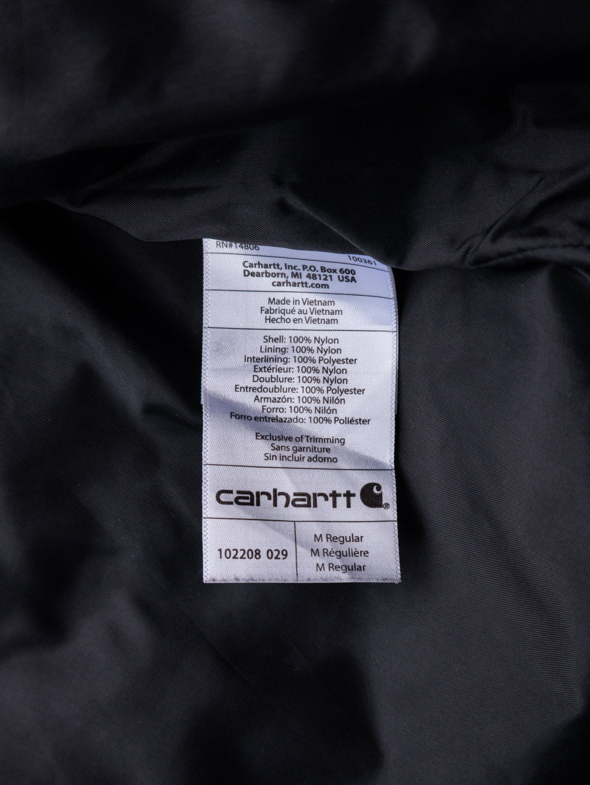 Vintage Grey Carhartt Puffer (M)