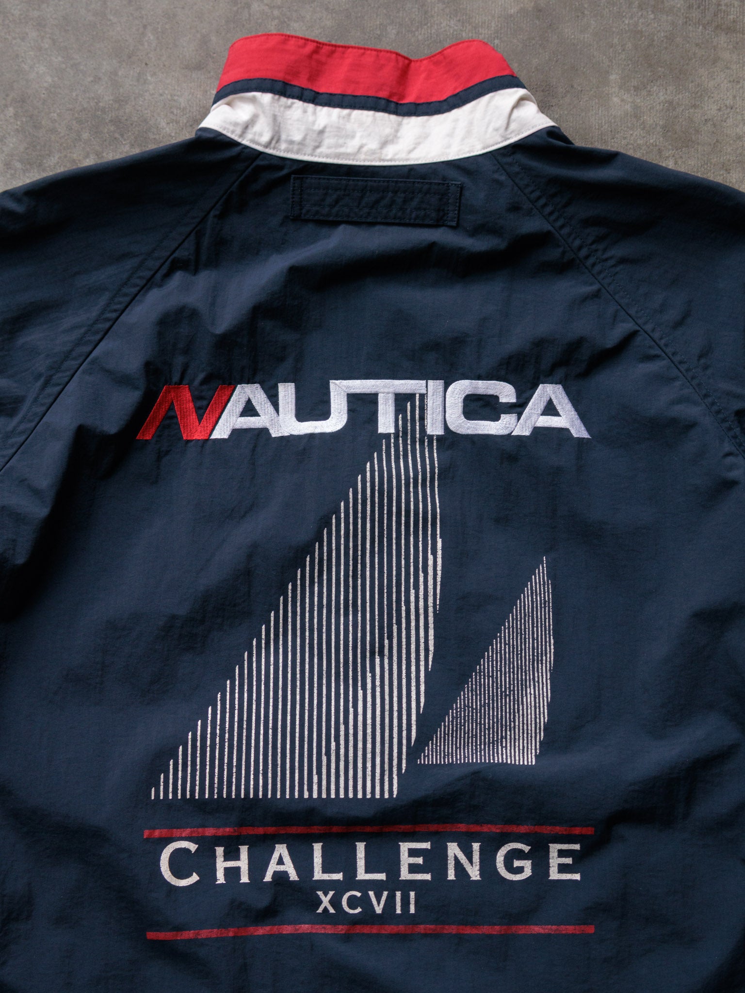 Vintage 1997 Navy Nautica Challenge Windbreaker (XL)