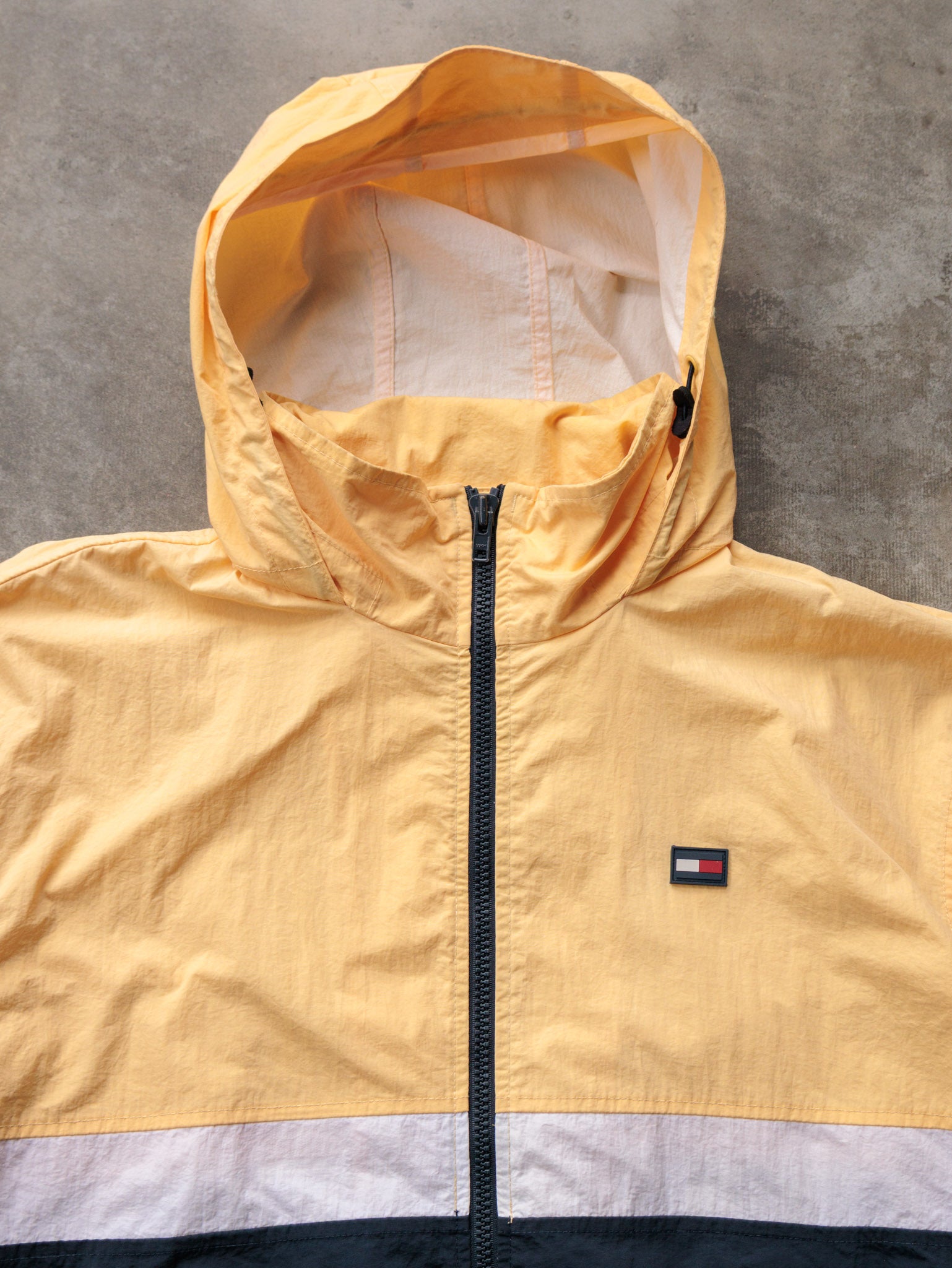 Vintage Yellow Tommy Hilfiger Colourblock Windbreaker (L)