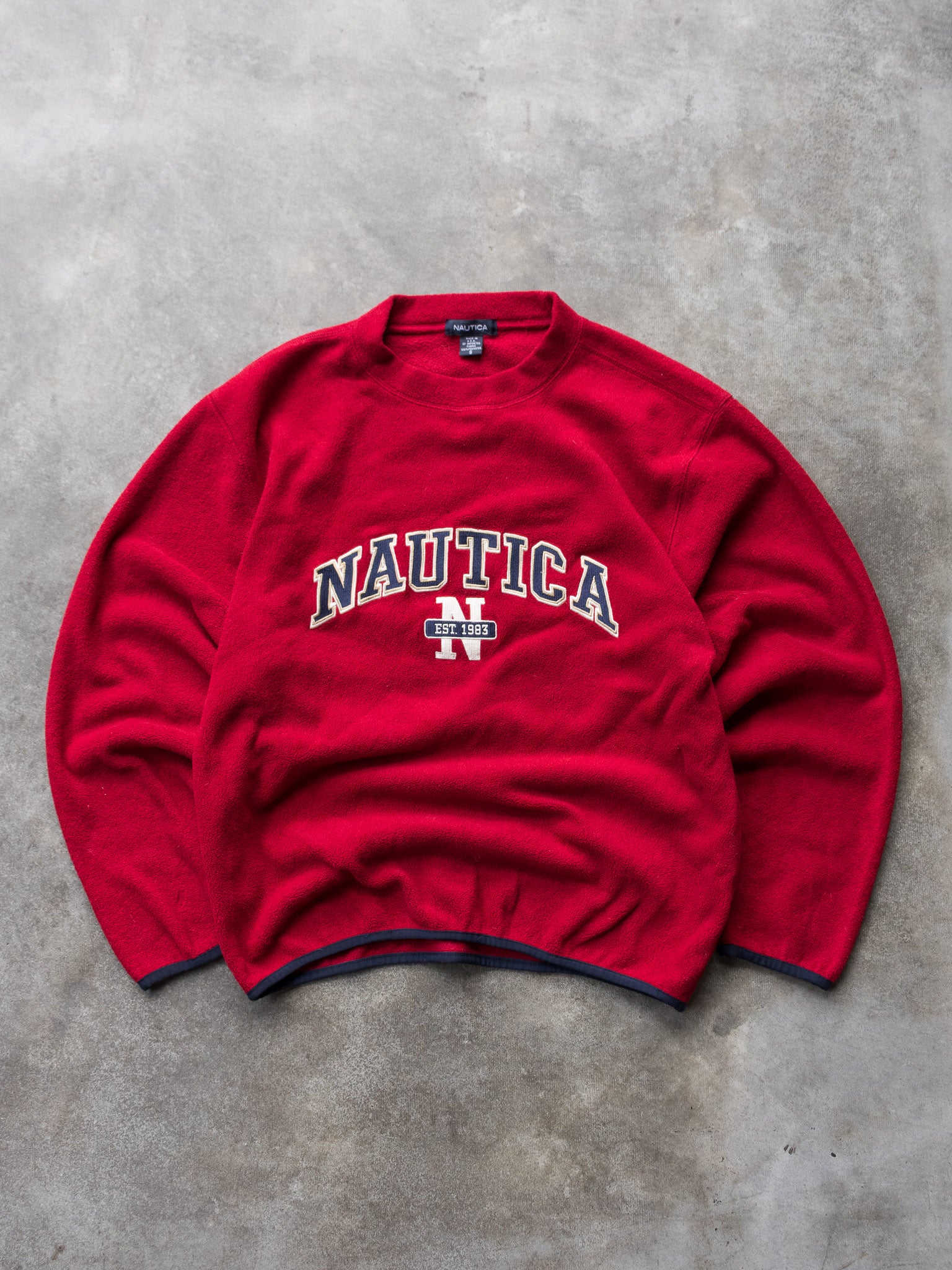 Vintage 90s Nautica Spell Out Fleece Sweatshirt (S)
