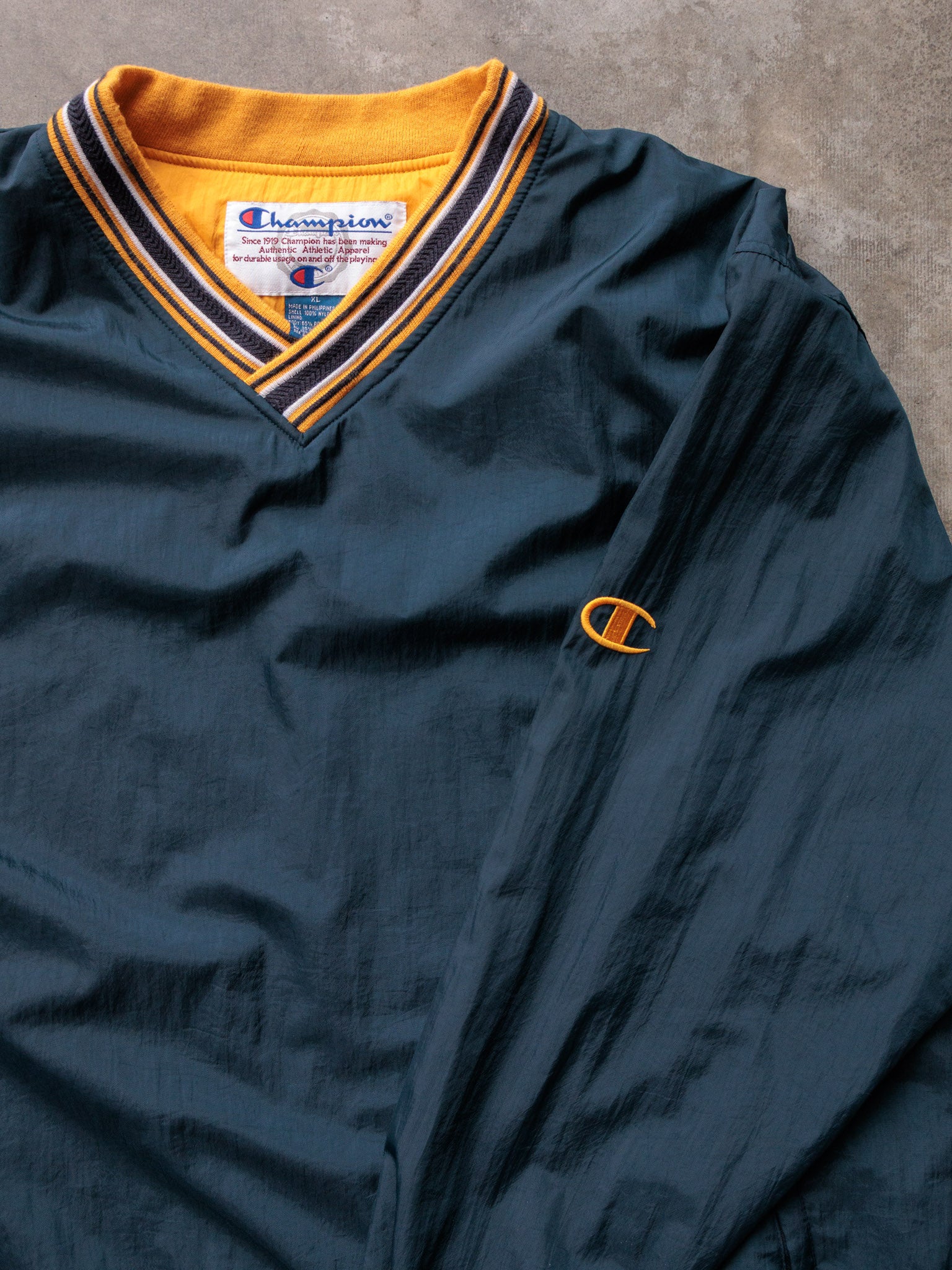 Vintage 90s Green Champion Windbreaker (XL)