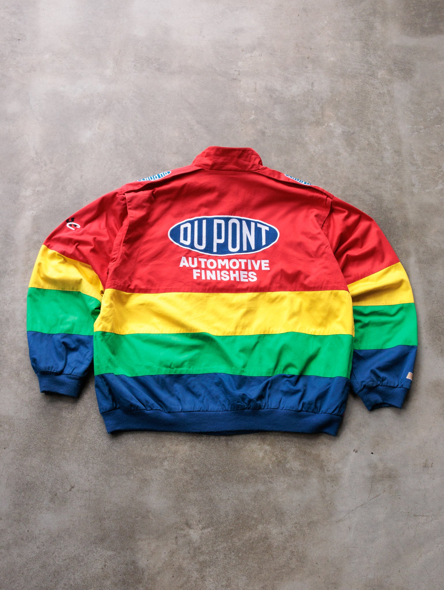 Vintage 90s Red NASCAR Jeff Gordon DuPont Colourblock Jacket (XL)