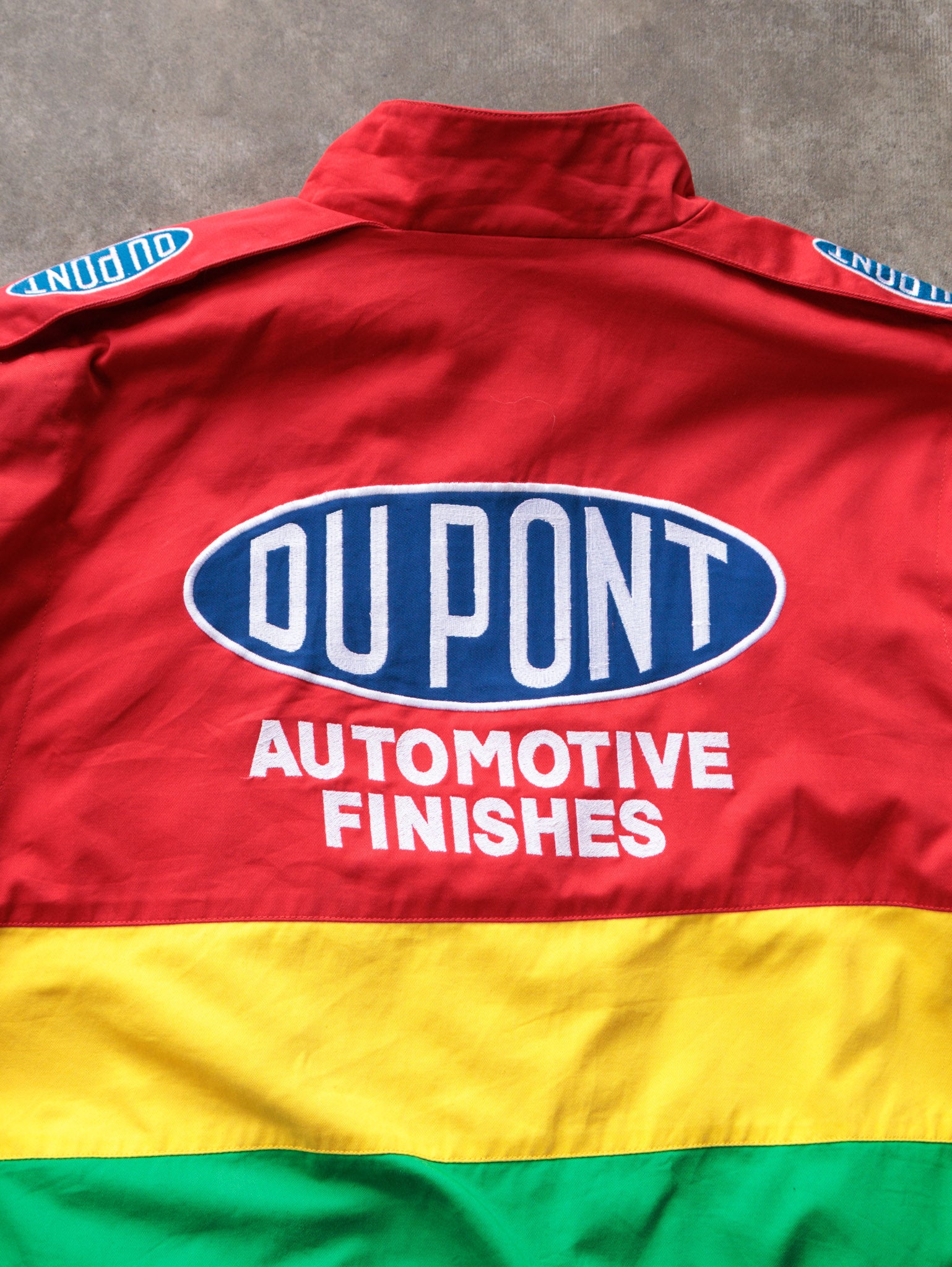 Vintage 90s Red NASCAR Jeff Gordon DuPont Colourblock Jacket (XL)