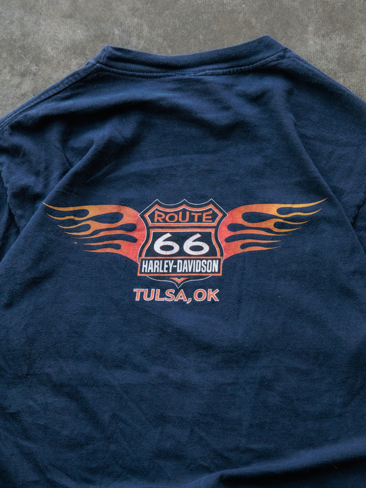 Vintage 2003 Navy Harley-Davidson Tulsa Oklahoma Tee (L)