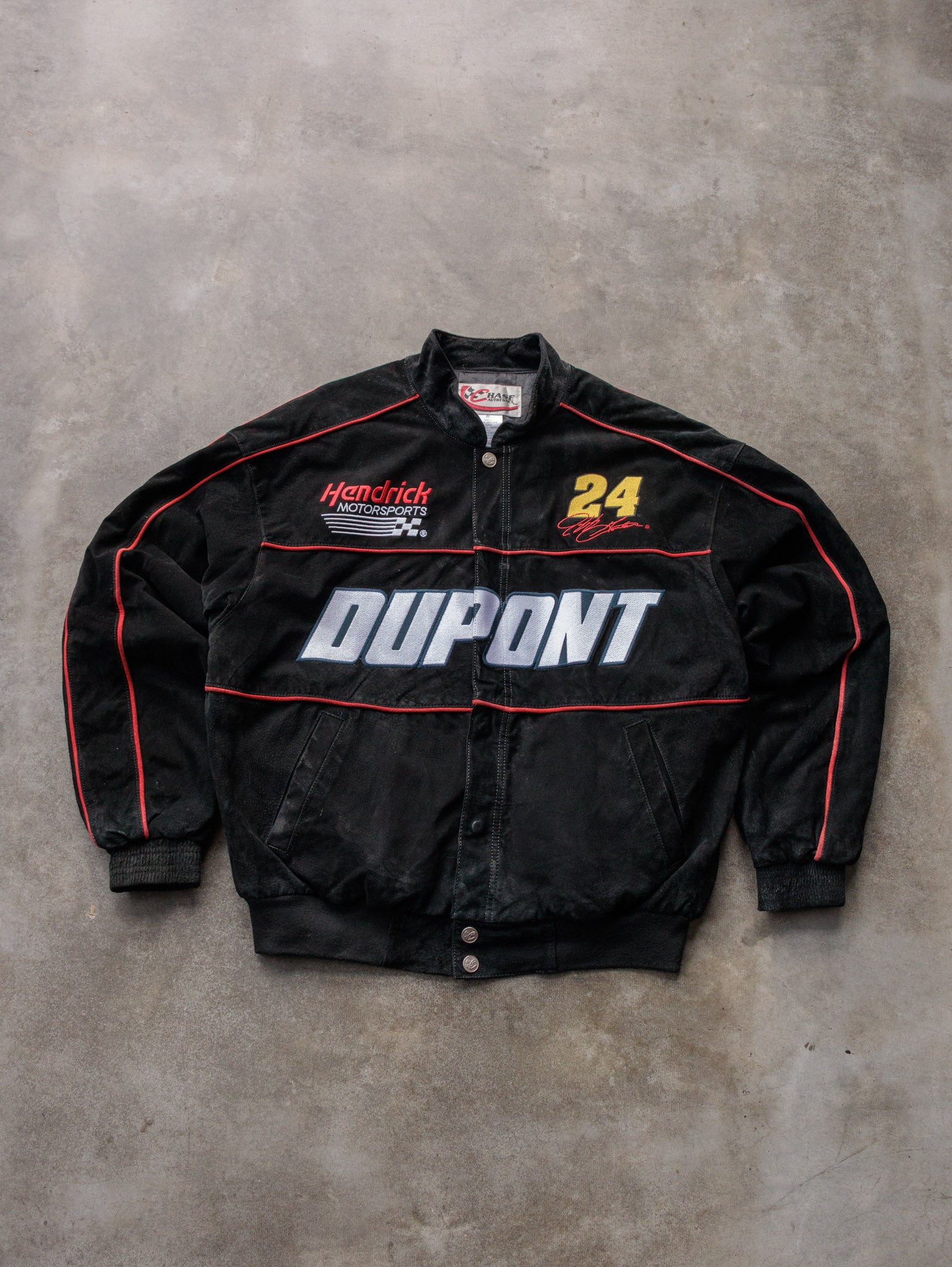 Vintage Black DuPont Motorsports Jeff Gordon Racing Jacket (M)