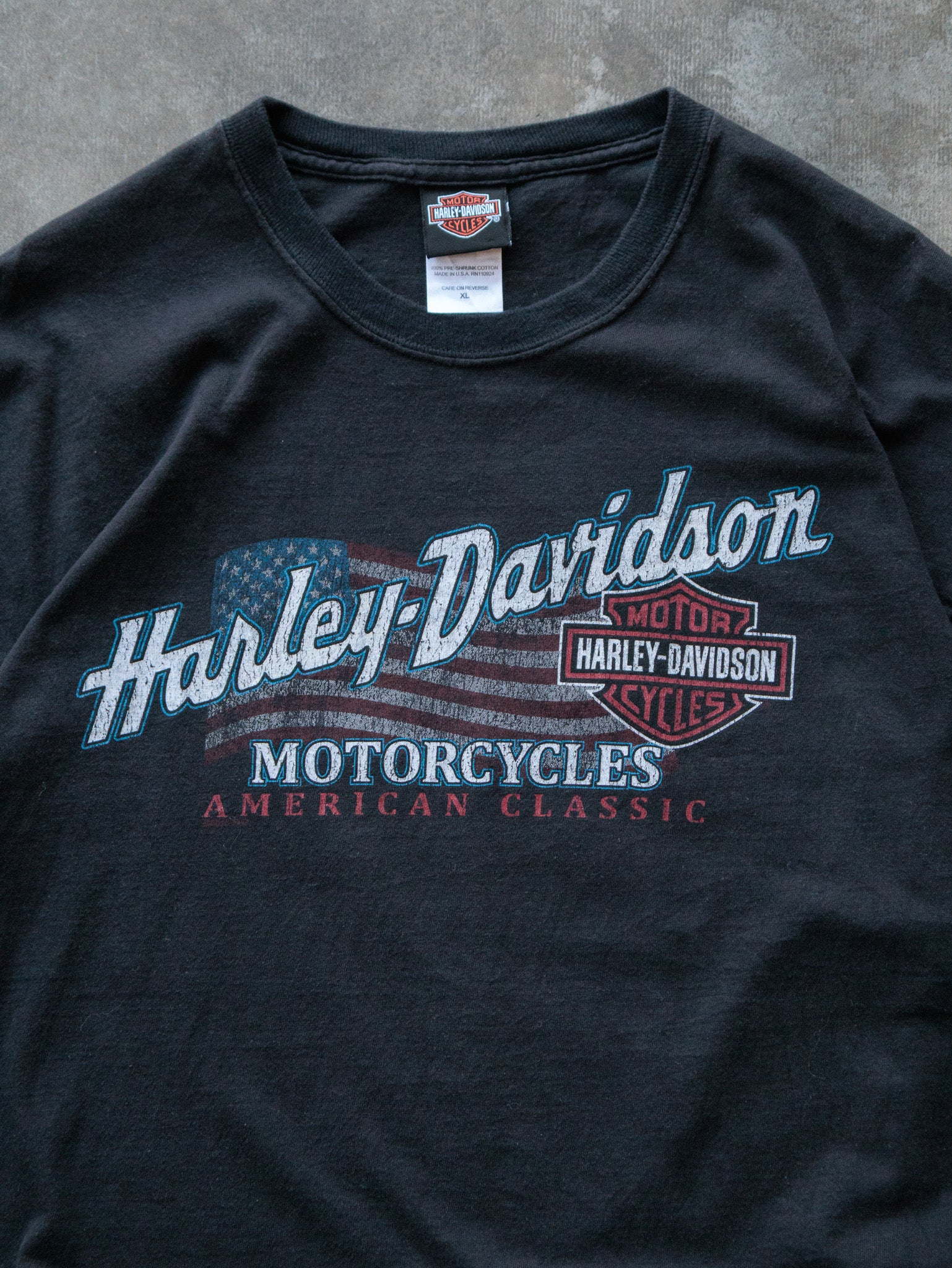 Vintage Black Harley-Davidson Tulsa Oklahoma Tee (XL)
