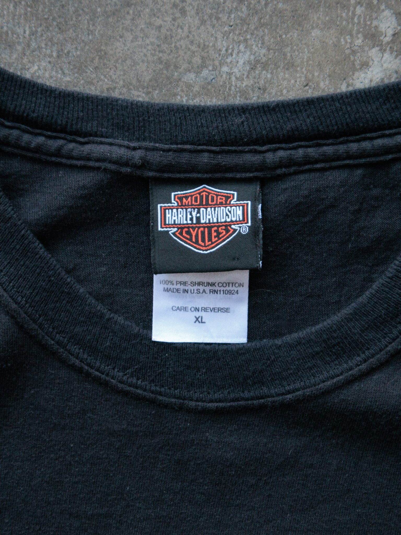 Vintage Black Harley-Davidson Tulsa Oklahoma Tee (XL)