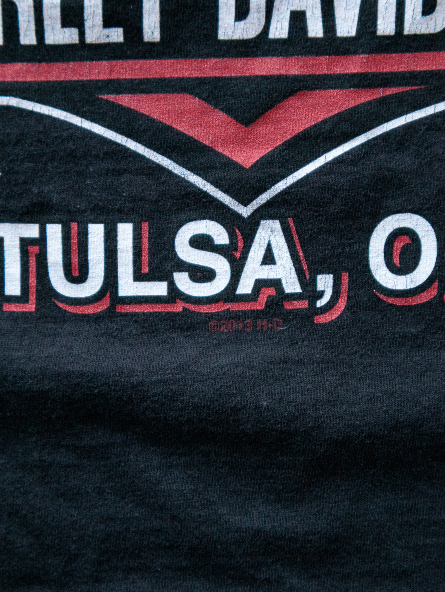 Vintage Black Harley-Davidson Tulsa Oklahoma Tee (XL)