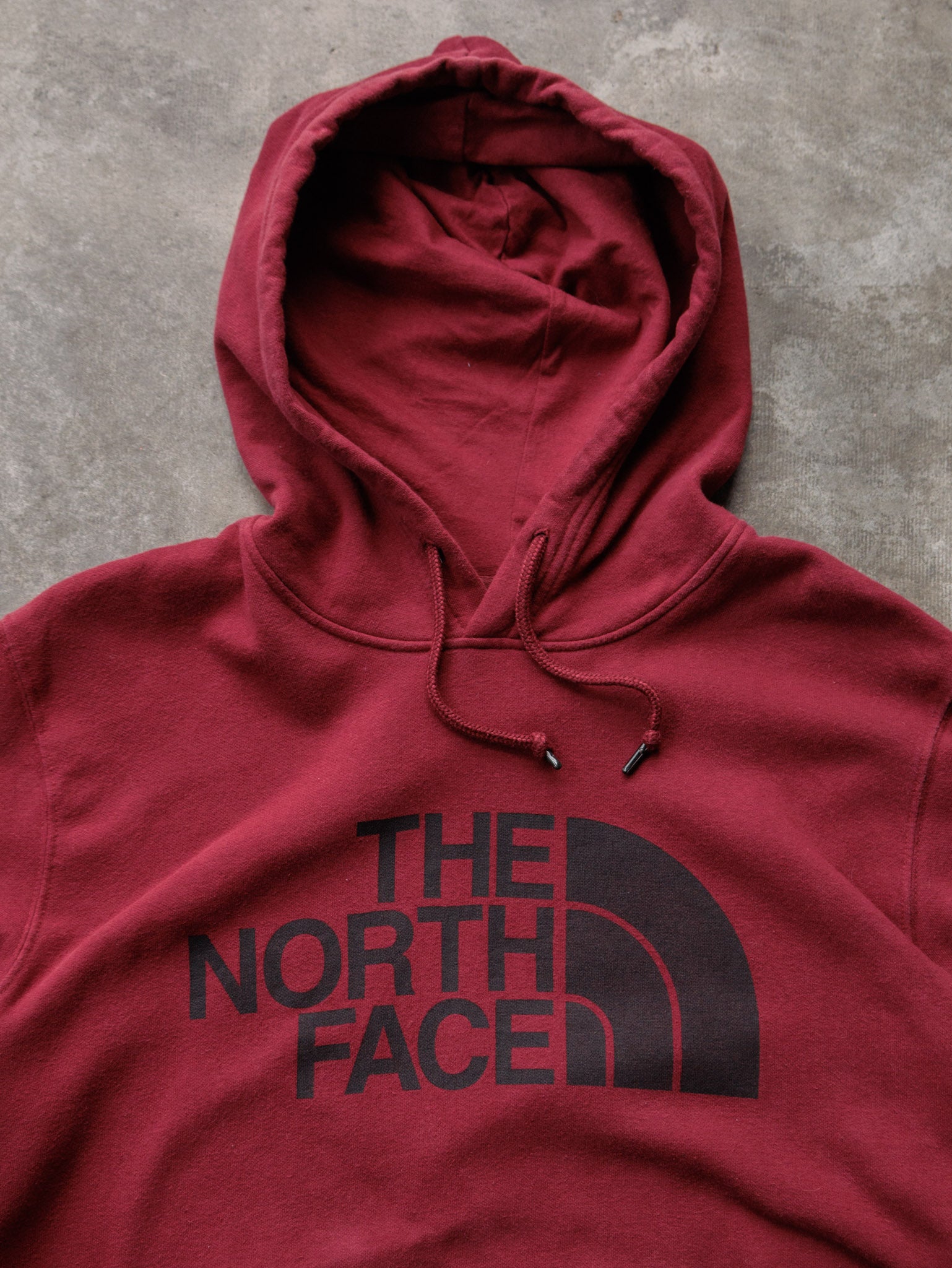 Vintage Red The North Face Hoodie (XL)