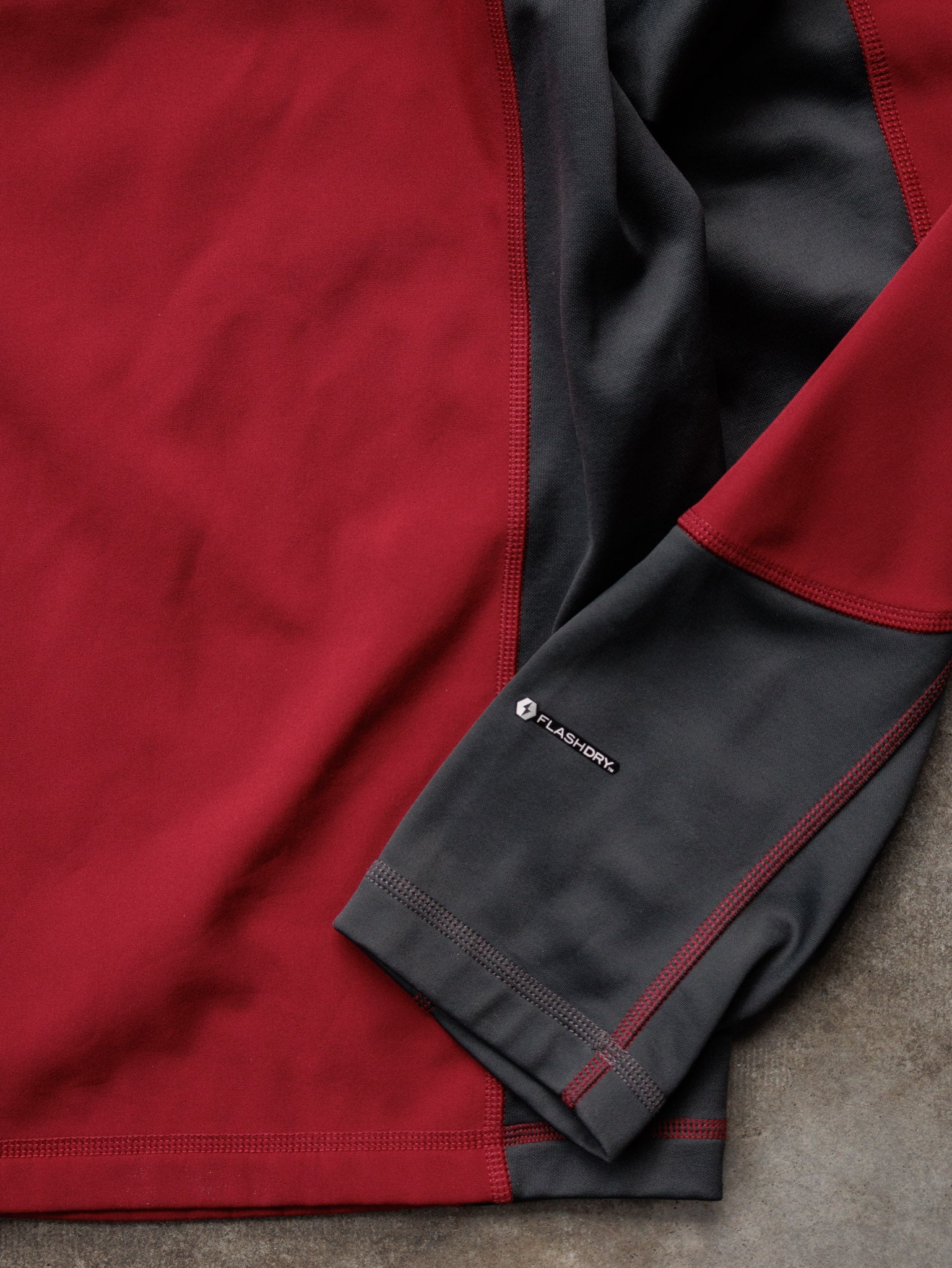 Vintage Red The North Face Colourblock Fleece Quarter Zip (L)