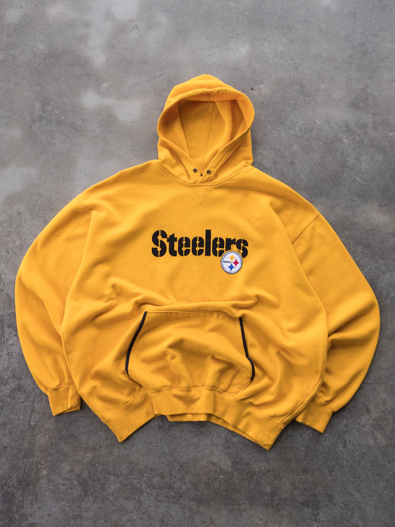 Vintage Yellow Pittsburgh Steelers Hoodie (2XL)