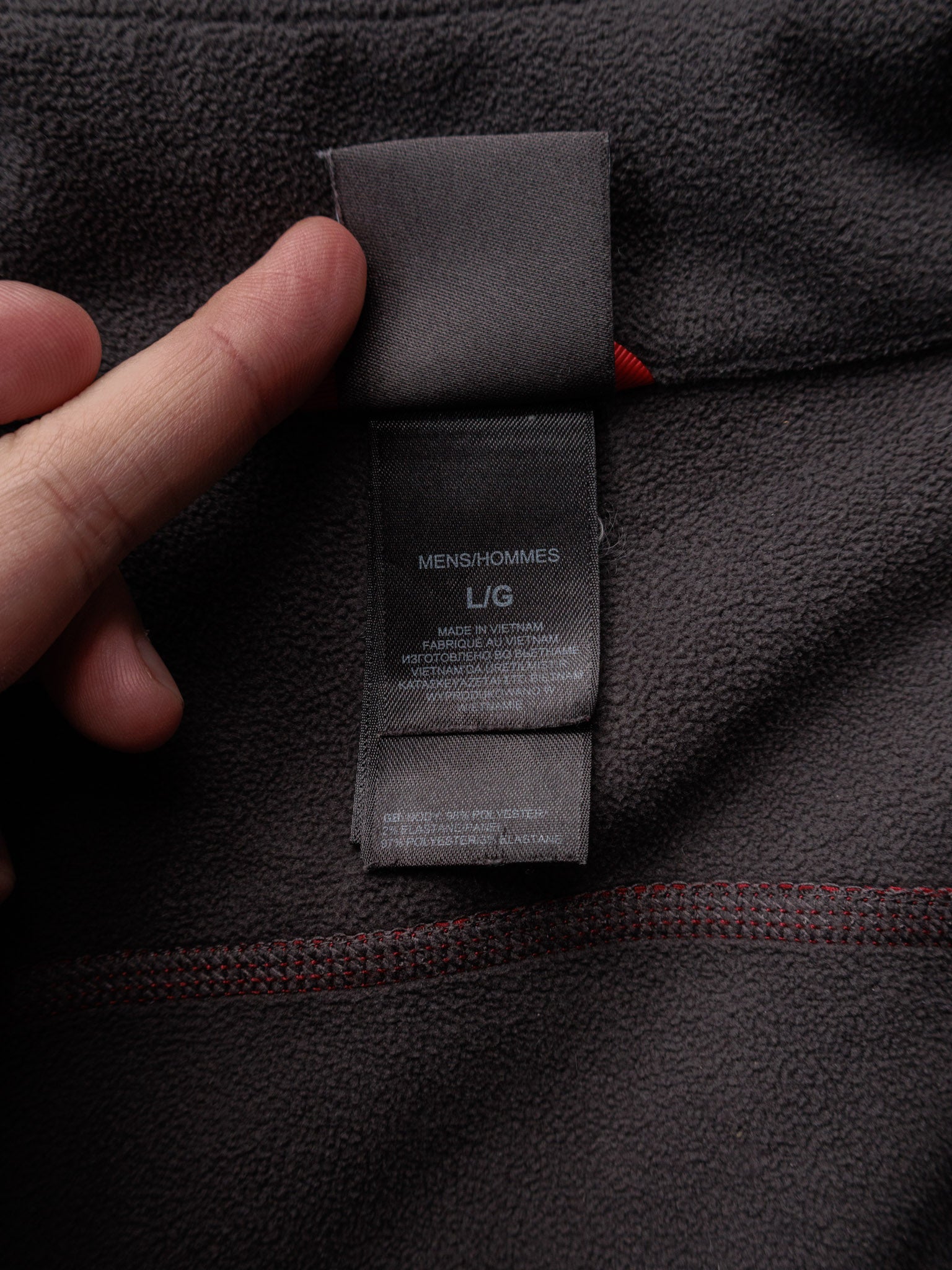Vintage Red The North Face Colourblock Fleece Quarter Zip (L)
