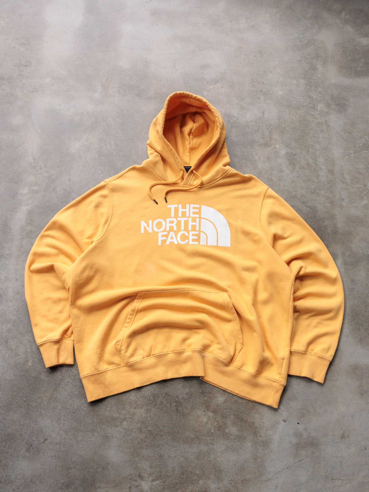 Vintage Yellow The North Face Hoodie (2XL)