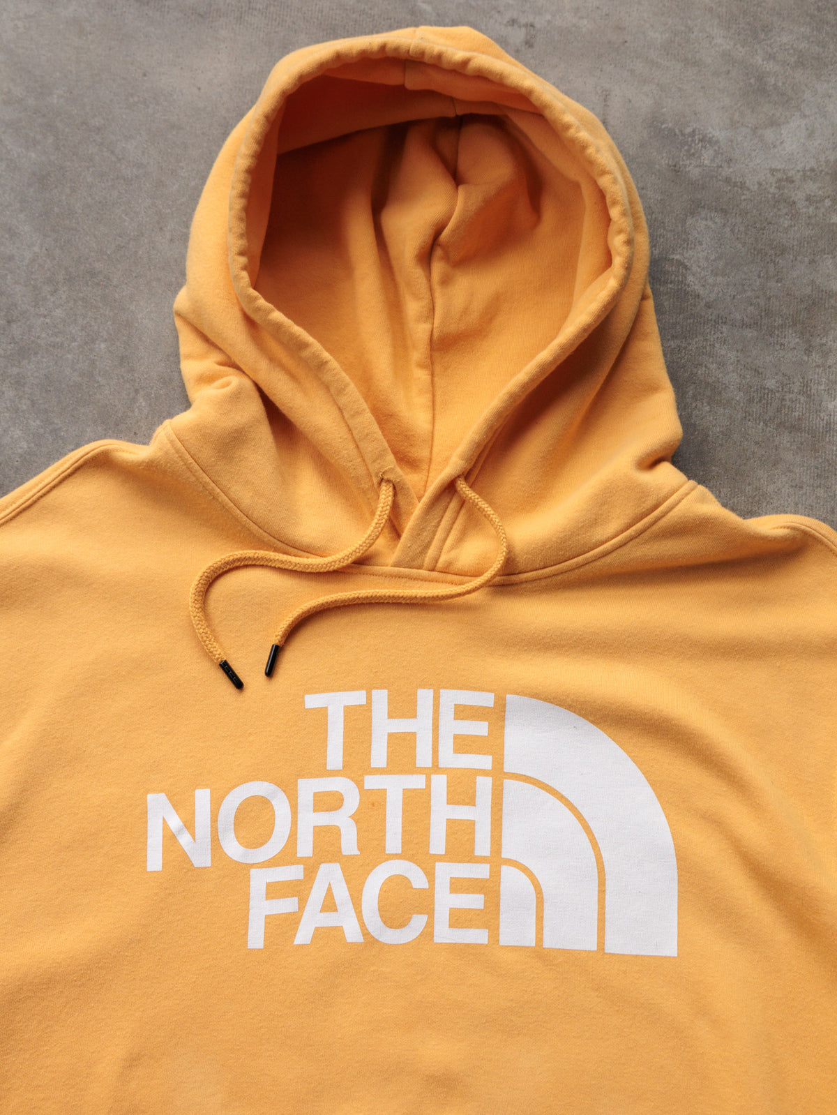 Vintage Yellow The North Face Hoodie (2XL)