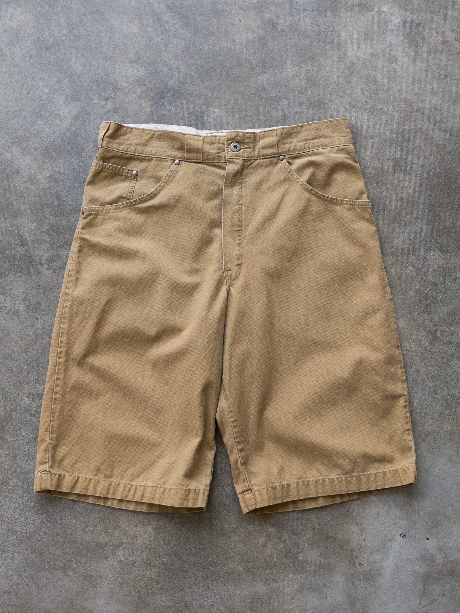Vintage Tan Dickies Canvas Carpenter Shorts (W34)