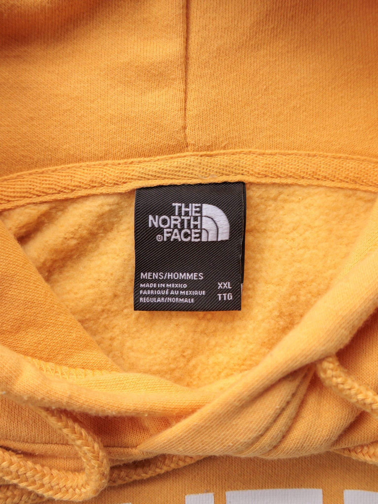Vintage Yellow The North Face Hoodie (2XL)