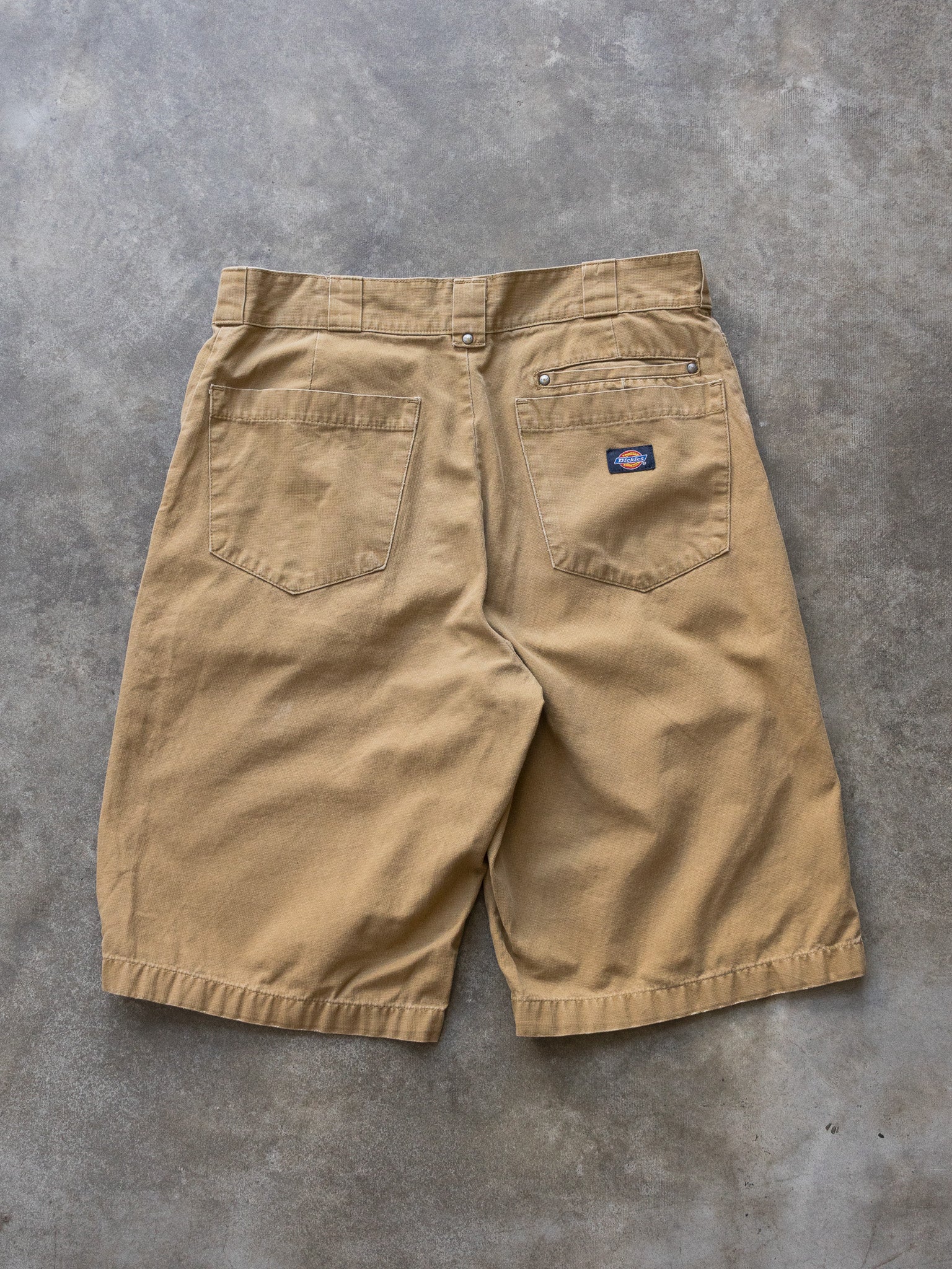 Vintage Tan Dickies Canvas Carpenter Shorts (W34)
