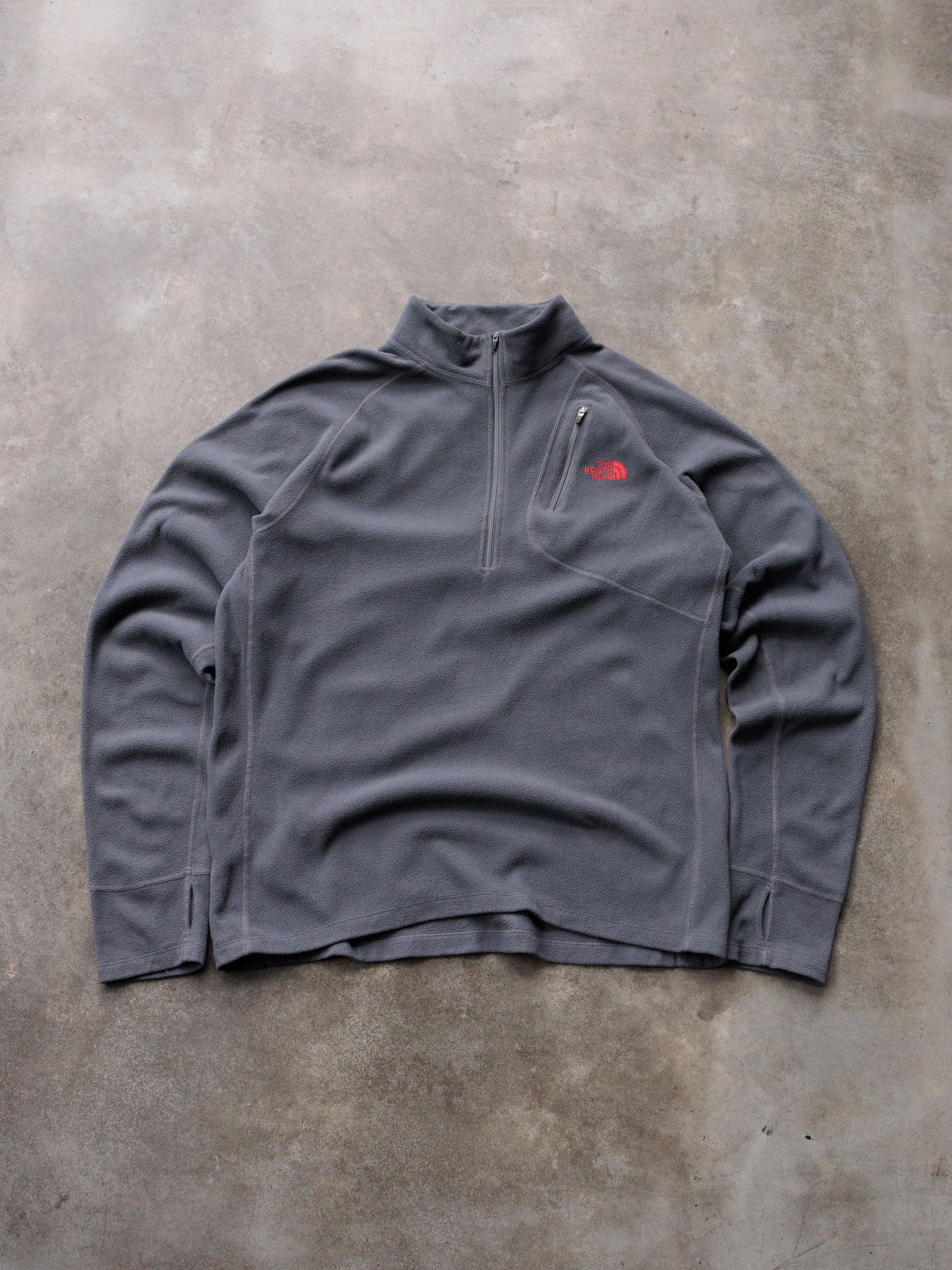 Vintage Grey The North Face Fleece Quarter Zip (L)